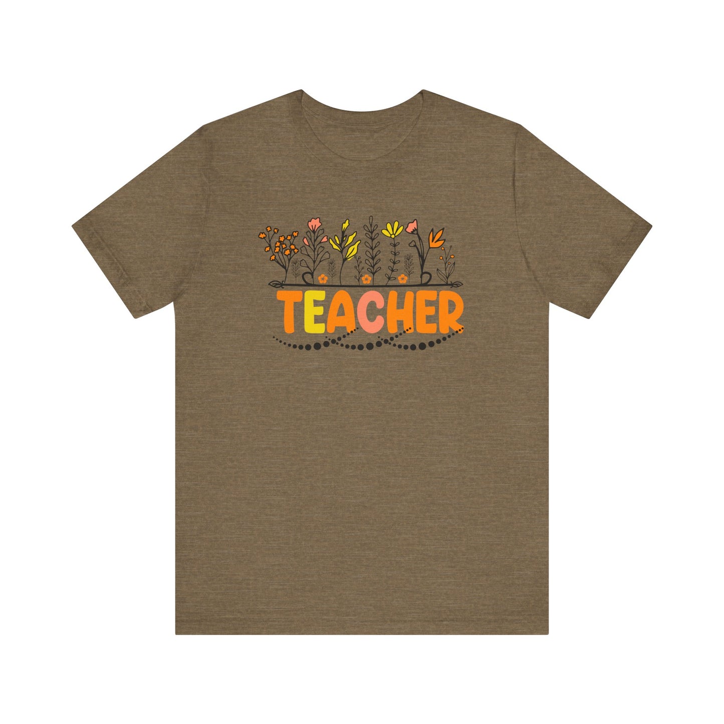 Cute Teacher TShirt Gift, Education Tee, Elementary School Teacher Appreciation, Funny Back To School Shirt, Teacher T-Shirt, Teacher Tee T-Shirt Printify Heather Olive XS