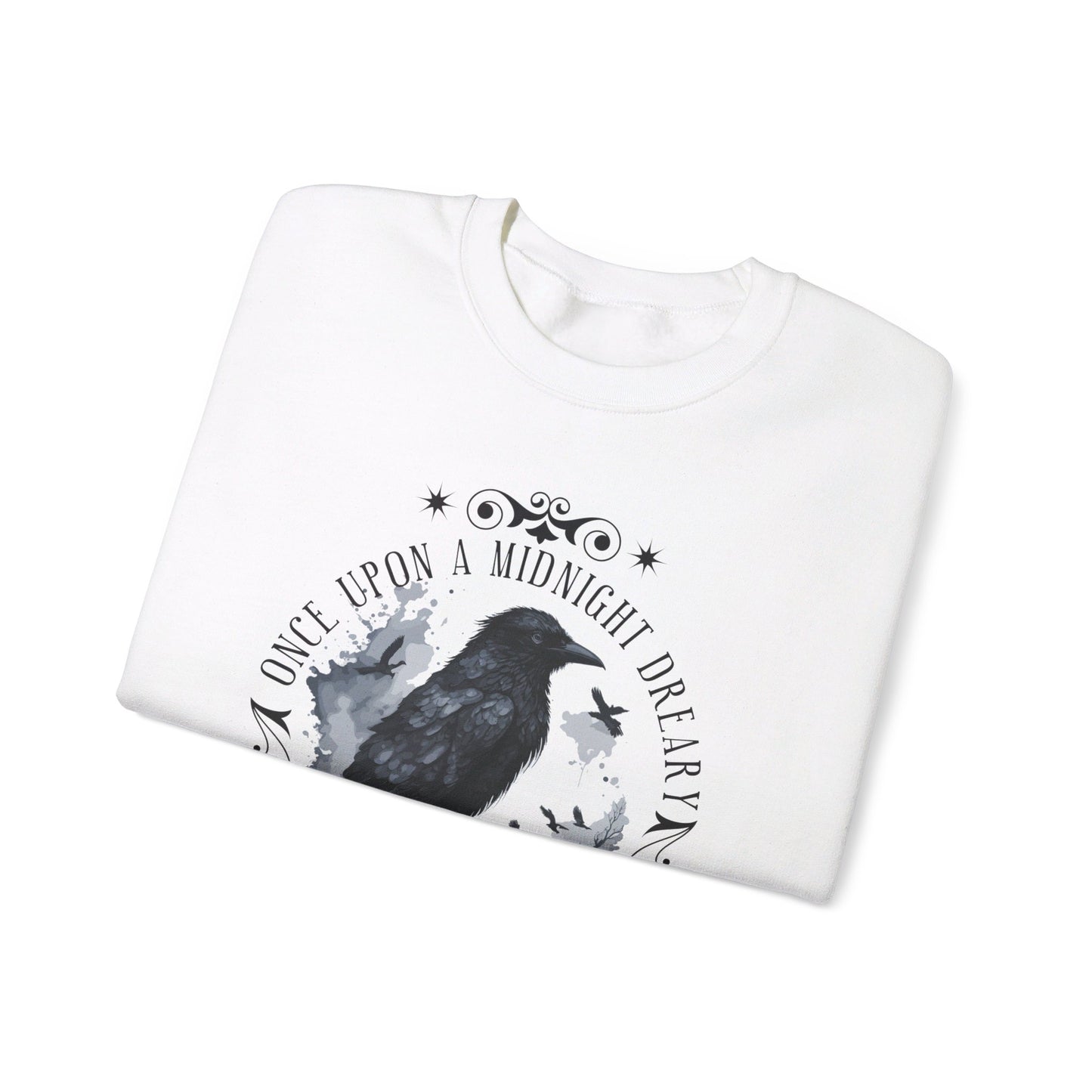 Edgar Allan Poe, The Raven Sweatshirt, Poet, Poetry Lover Sweater, Book Lover, Haunting Gothic Gift, Light, Dark Academia, Horror Movie Top Sweatshirt Printify