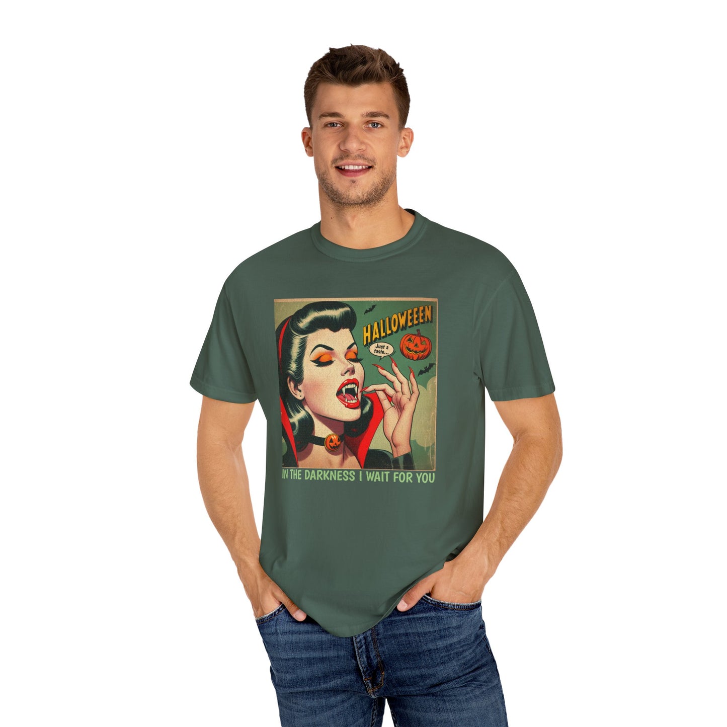 Vampire Retro Comic TShirt Dark Romance Gift Vampire Lovers Shirt Halloween Party Gift For Her Paranormal Vintage Comic Book Reader Goth Tee T-Shirt Printify