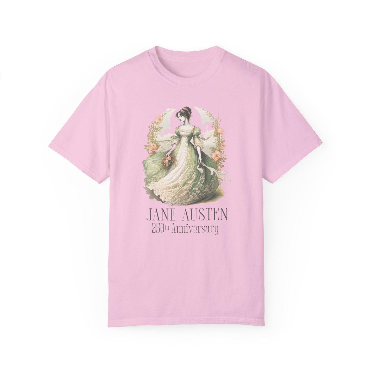 Jane Austen T-Shirt 250th Anniversary Gift For Her Birthday Historical Romance Tee Bookish Literary Gift Bookclub Booknerd Book Lover Shirt T-Shirt Printify Blossom S