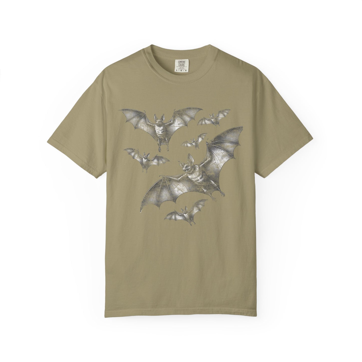 Bat Retro Goth TShirt Vintage Grunge Style Bat Shirt For Halloween Party Spooky Vibes Witchy Dark Academia Comfort Colors Oversized Shirt T-Shirt Printify