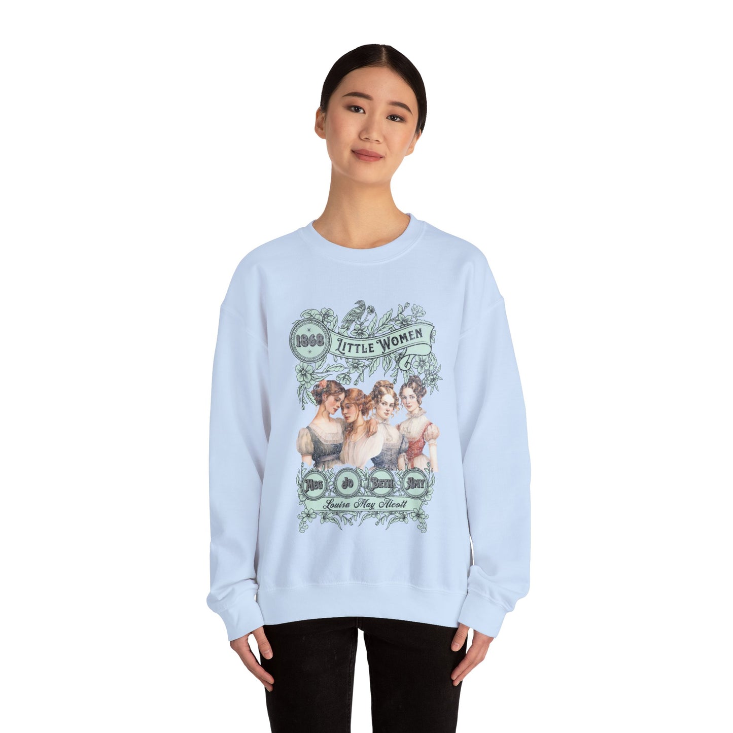 Little Women Sweatshirt, Louisa May Alcott Historical Romance Sweater, Bookish Literary Fan Art Gift, Gift for Her, Bookclub Crewneck Shirt Sweatshirt Printify