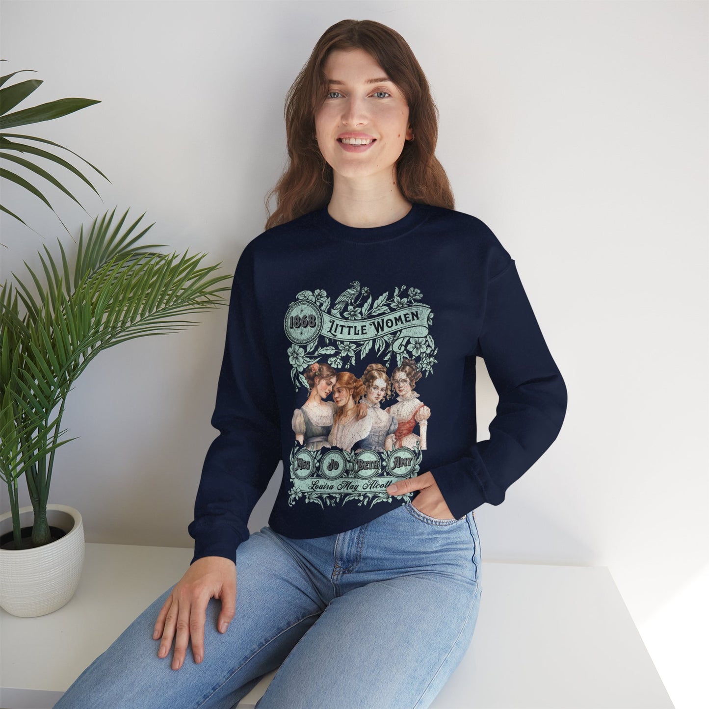 Little Women Sweatshirt, Louisa May Alcott Historical Romance Sweater, Bookish Literary Fan Art Gift, Gift for Her, Bookclub Crewneck Shirt Sweatshirt Printify