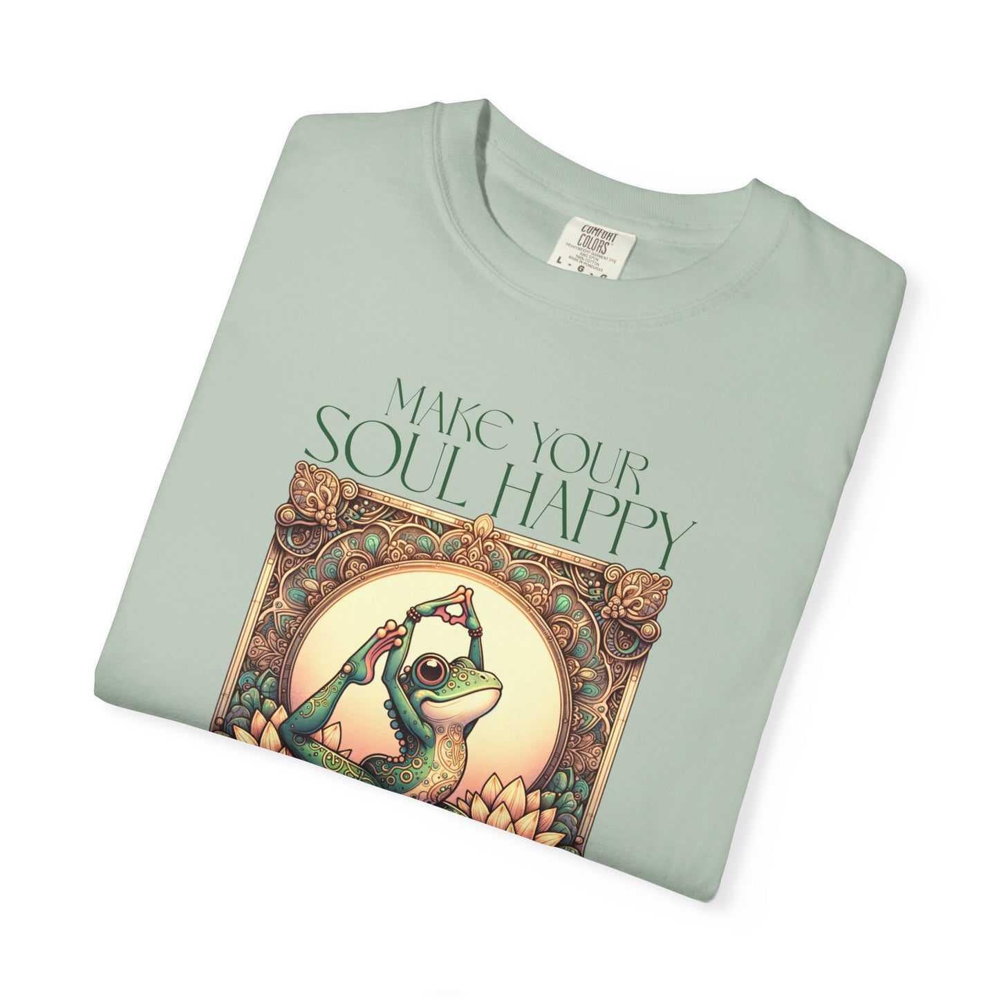 Green Yoga Frog Make Your Soul Happy Unisex T-Shirt, Casual Wear, Highlander Fan Gift,