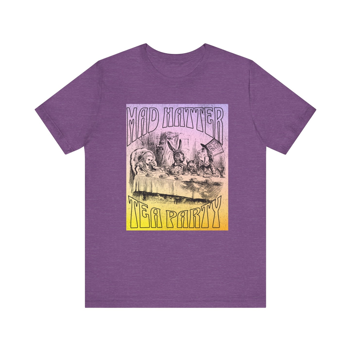 3001 Unisex Jersey Short Sleeve Tee Alice in Wonderland T-Shirt Printify Heather Team Purple S