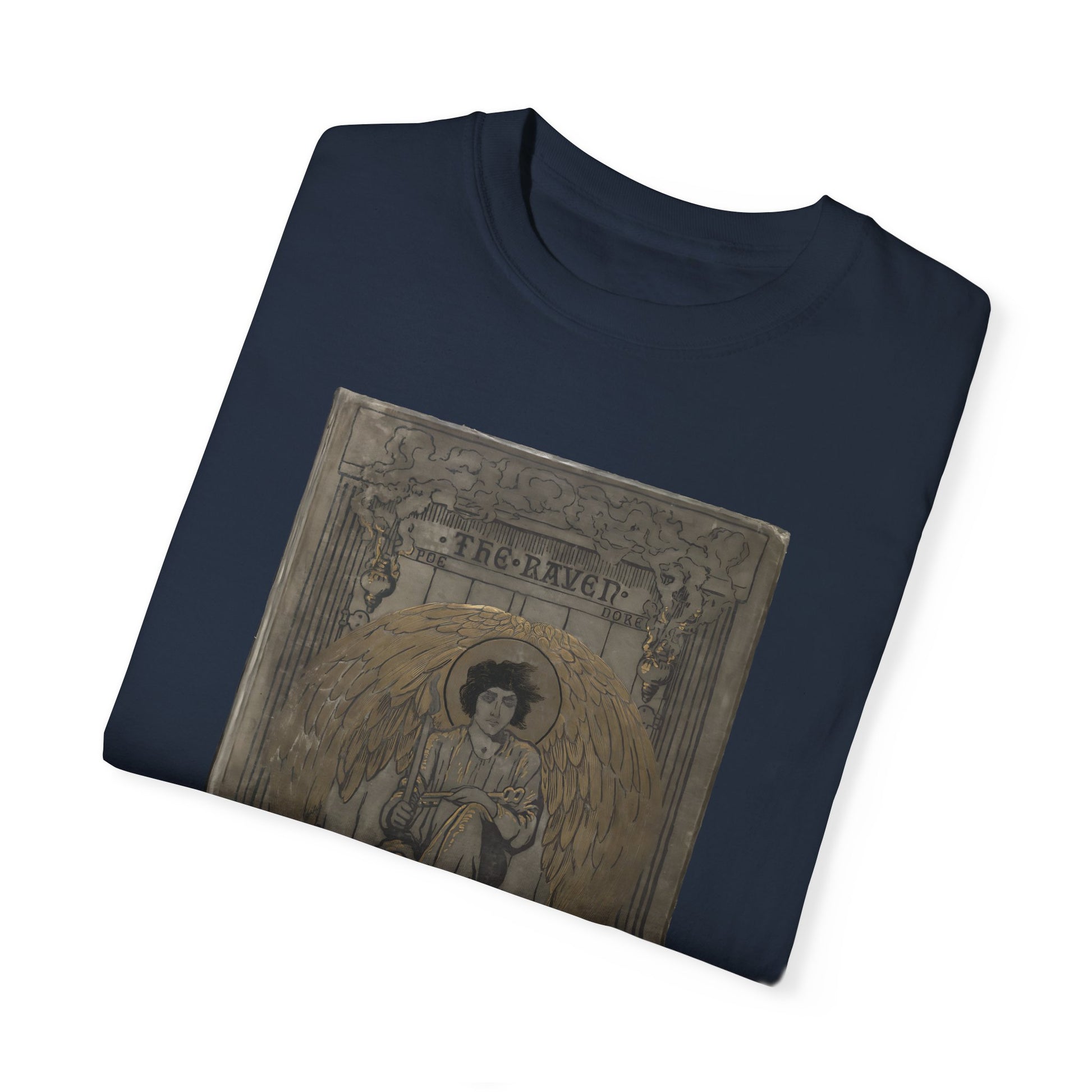 Edgar Allan Poe T-Shirt The Raven First Edition Gift For Poe Lovers Literary Shirt Nevermore Darkness There Gothic Whimsigoth Dark Academia T-Shirt Printify