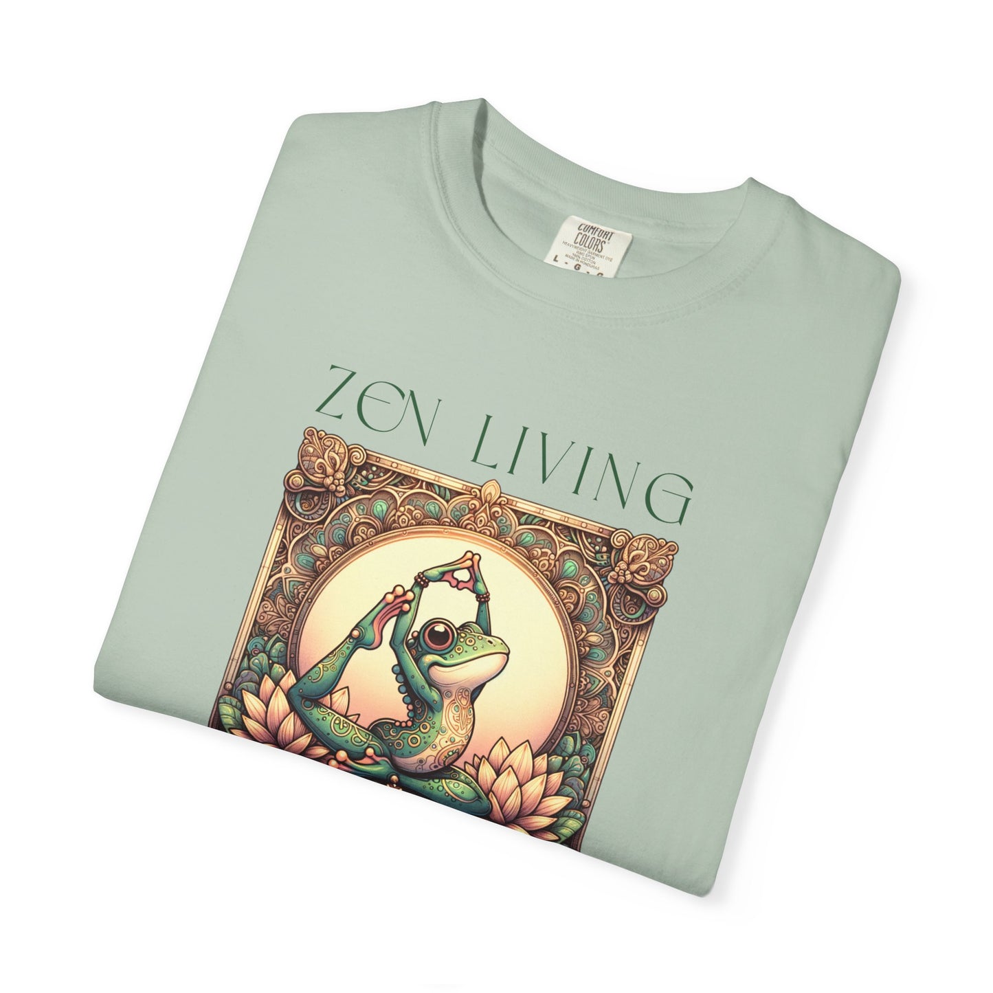 Green Yoga Frog Zen Living Unisex T-Shirt, Casual Wear, Highlander Fan Gift,