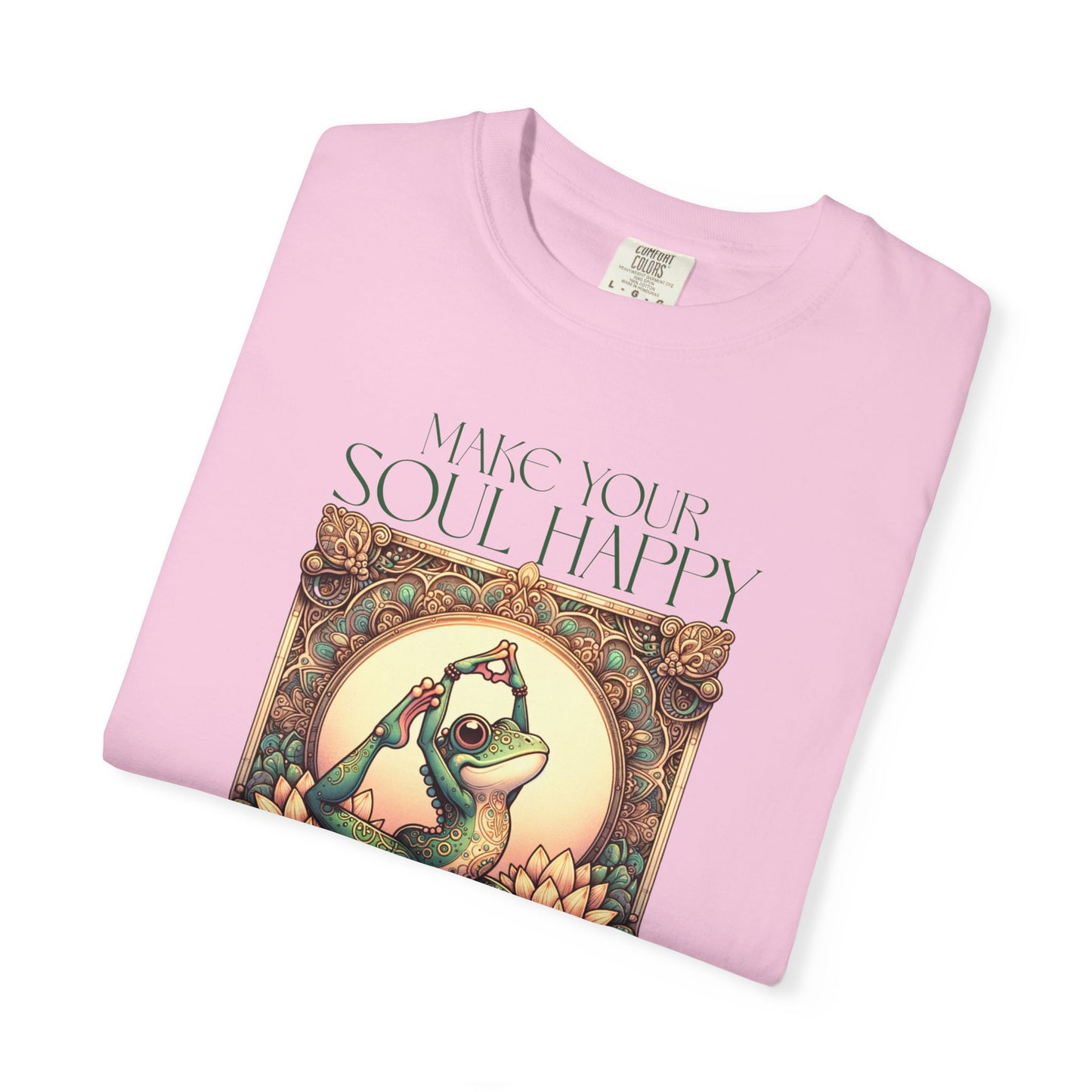 Green Yoga Frog Make Your Soul Happy Unisex T-Shirt, Casual Wear, Highlander Fan Gift,