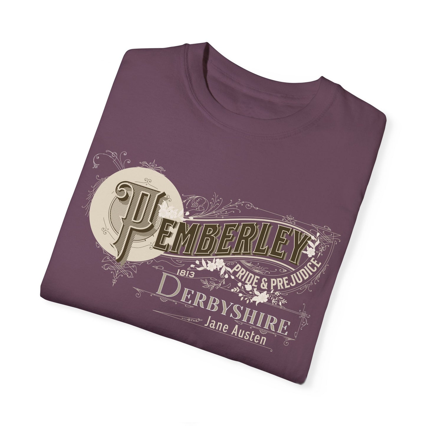 Pemberley TShirt Jane Austen Shirt Pride And Prejudice Gift For Jane Austen Fan Bookish Bookclub Gift Pemberly Derbyshire Fitzwilliam Darcy T-Shirt Printify