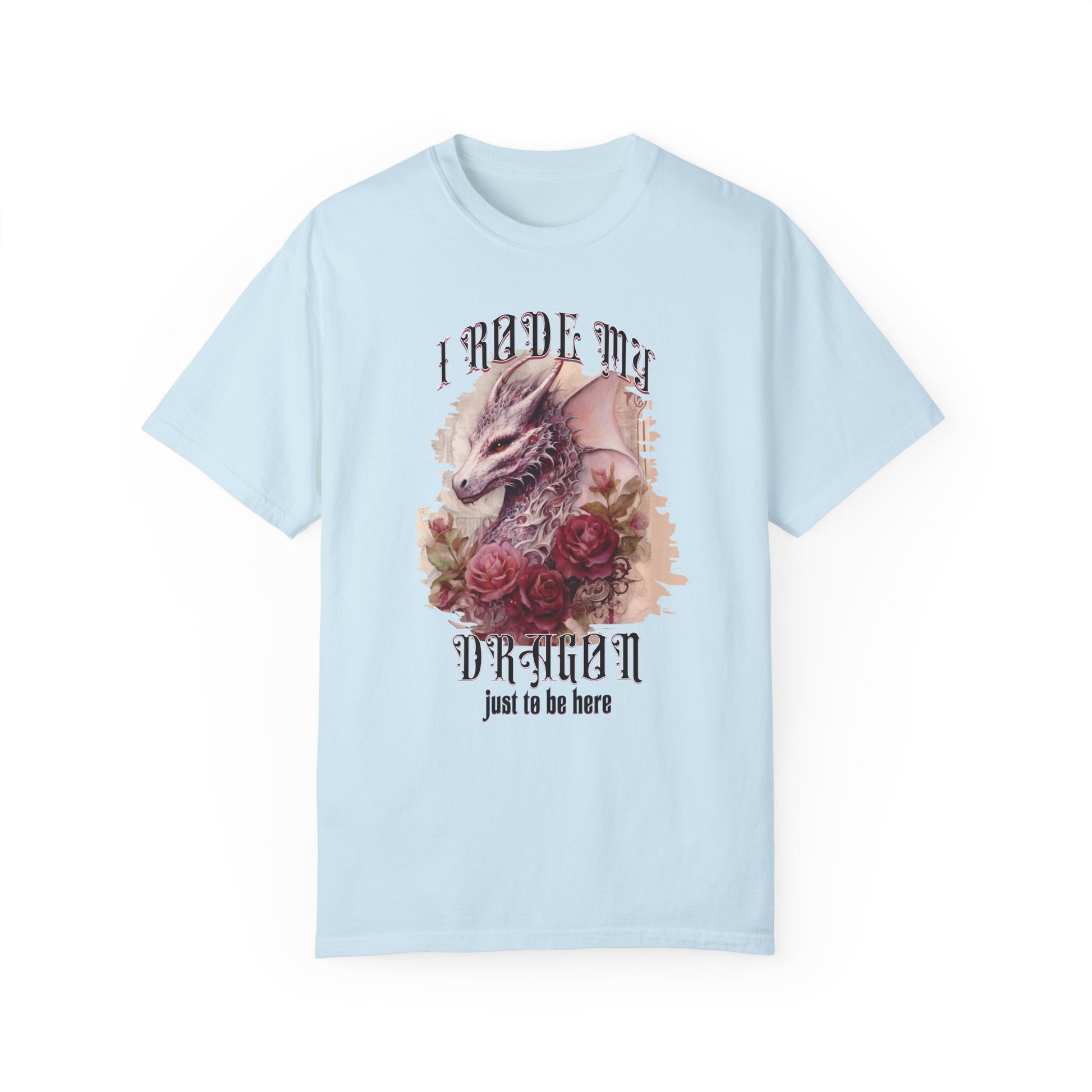 Renaissance Faire T-Shirt Coquette Dragon Shirt Renfaire Festival Tee Fantasy Shirt Gift for Dragon Lovers Unique Graphic Party T-Shirt T-Shirt Printify Chambray S