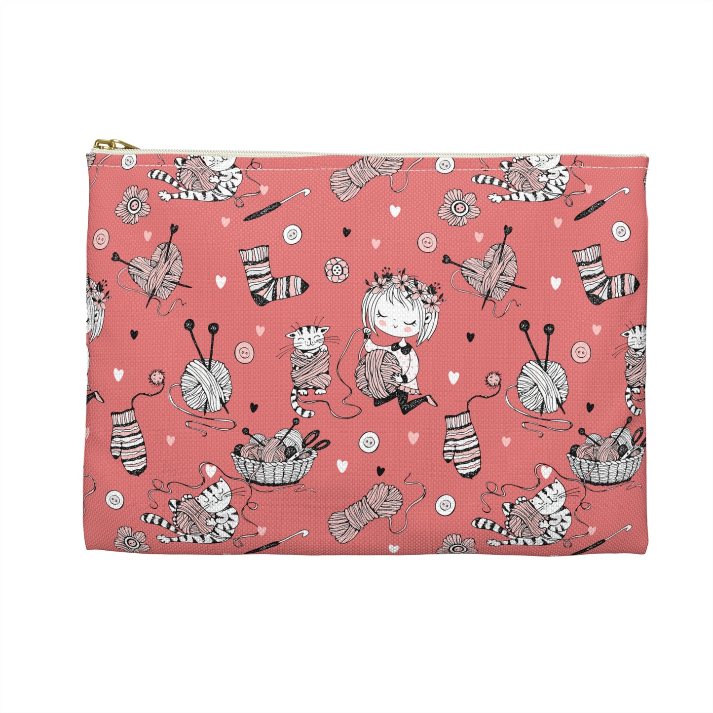 Crochet, Knitting or Crafting Accessory Pouch, Crochet Gift, Knitting Gift, Craft Organization or Storage Bag or Pouch. Bags Printify
