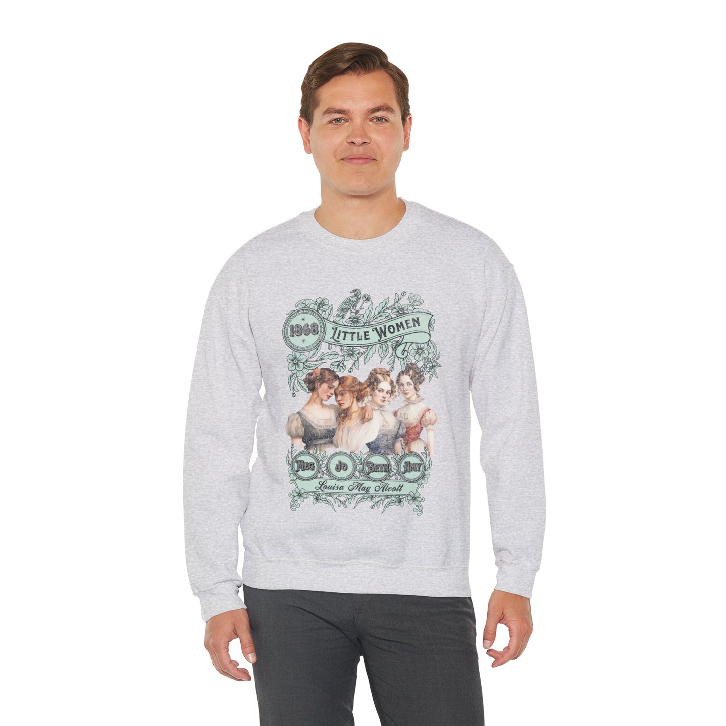 Little Women Sweatshirt, Louisa May Alcott Historical Romance Sweater, Bookish Literary Fan Art Gift, Gift for Her, Bookclub Crewneck Shirt Sweatshirt Printify