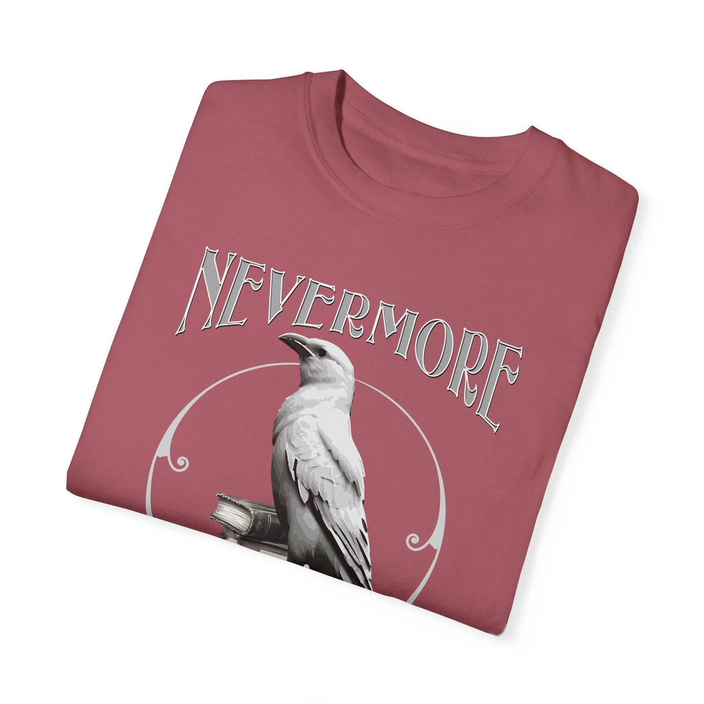 Edgar Allan Poe The White Raven Unisex Garment-Dyed T-shirt T-Shirt Printify