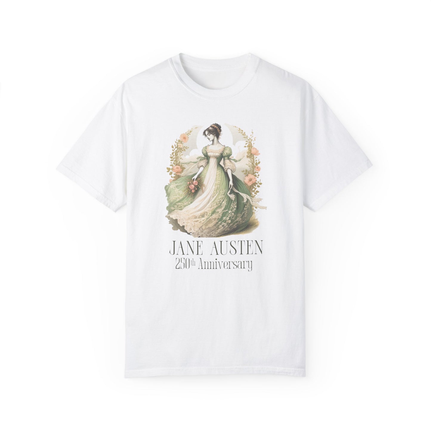 Jane Austen T-Shirt 250th Anniversary Gift For Her Birthday Historical Romance Tee Bookish Literary Gift Bookclub Booknerd Book Lover Shirt T-Shirt Printify White S