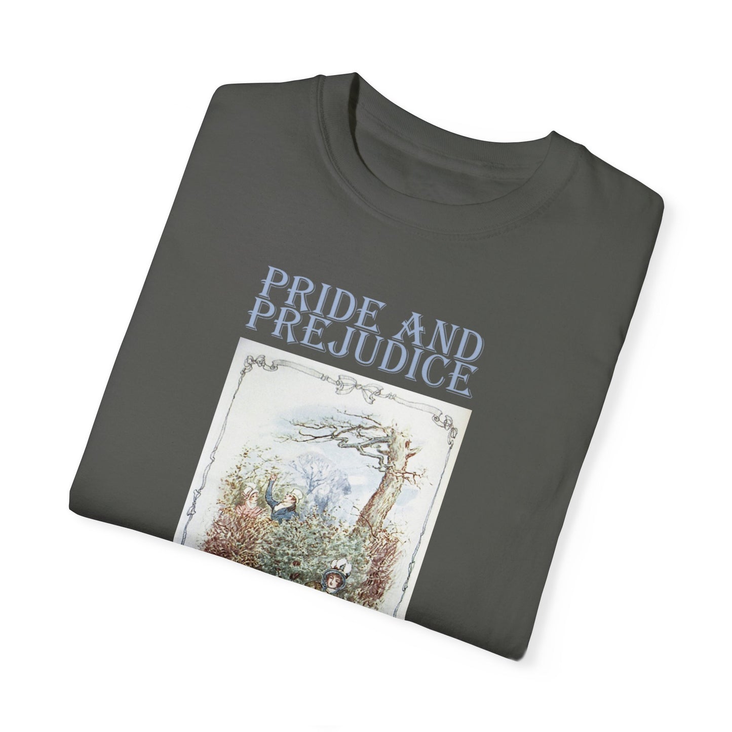 Jane Austen Comfort Colors TShirt, Pride & Prejudice Historical Romance, Bookish Literary Jane Austen Fan Art Gift for Her Bookclub Tee T-Shirt Printify