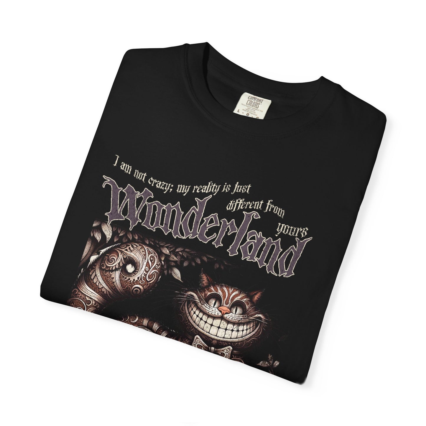 Cheshire Cat Alice in Wonderland TShirt Comfort Colors Oversized T-Shirt Dark Academia Mad Hatter Tea Party Bookish Book Lover Booktok Gift