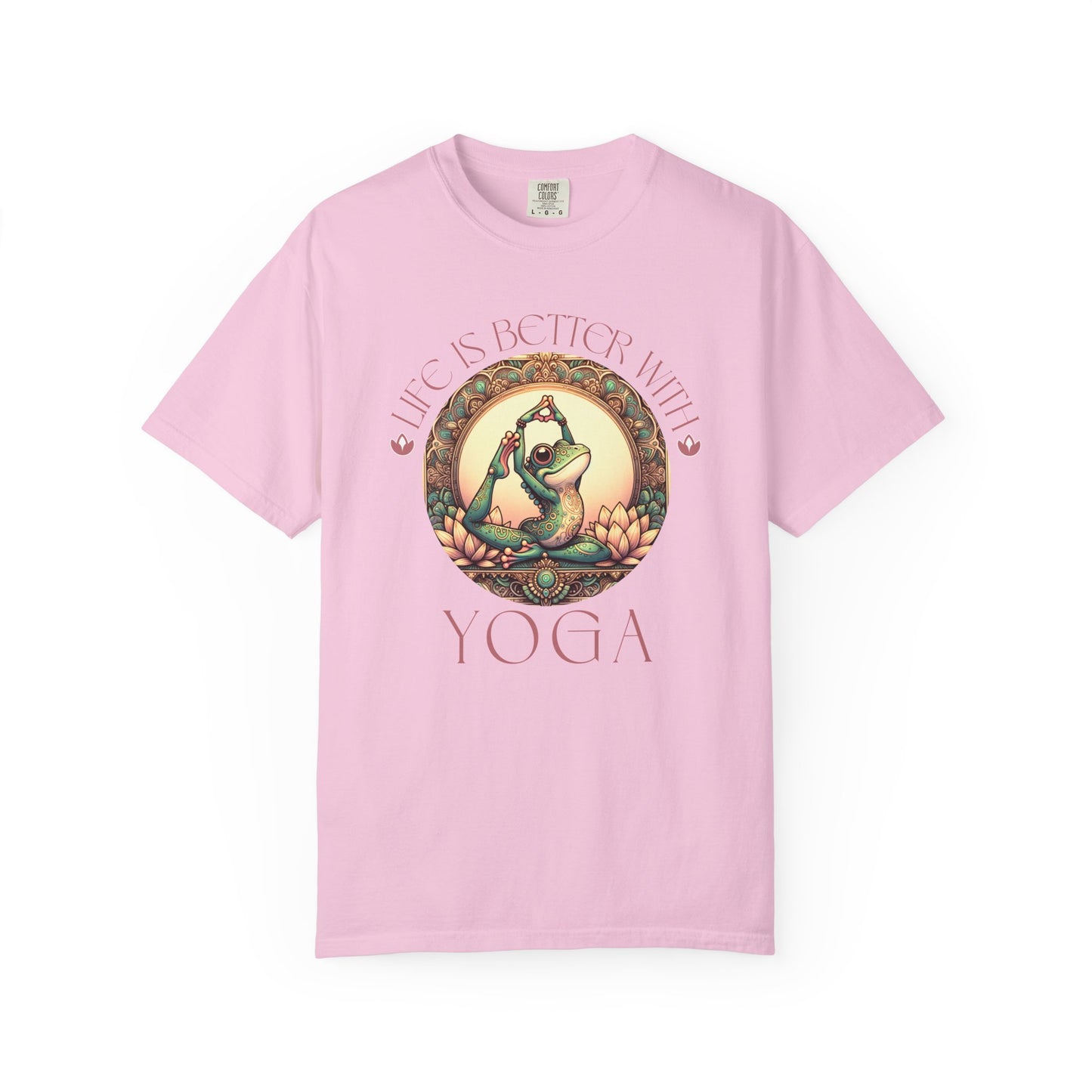 Yoga Frog Life Is Better With Yoga Unisex T-Shirt, Casual Wear, Highlander Fan Gift, T-Shirt Printify Blossom S