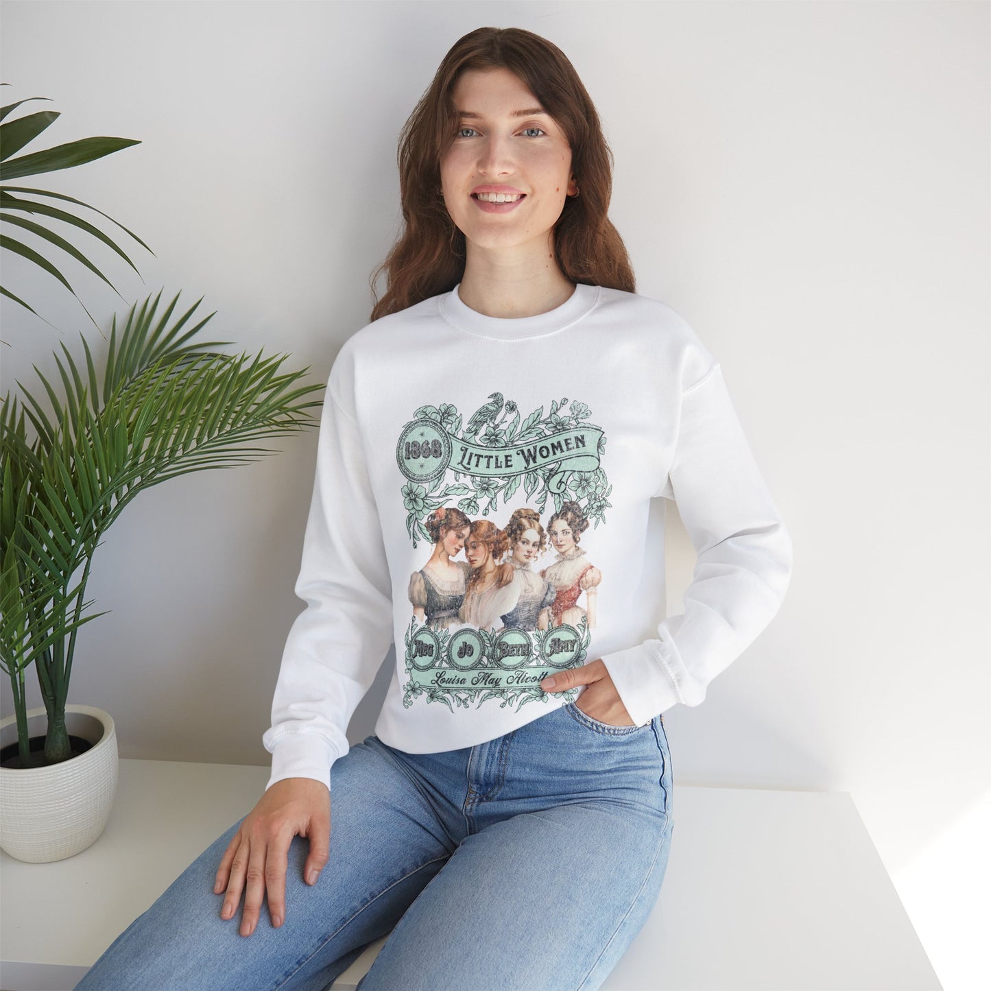 Little Women Sweatshirt, Louisa May Alcott Historical Romance Sweater, Bookish Literary Fan Art Gift, Gift for Her, Bookclub Crewneck Shirt Sweatshirt Printify