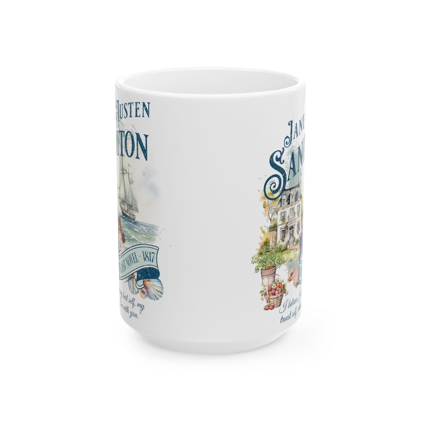 Jane Austen Sanditon Coffee Mug Historical Romance Reader Gift For Book Lover Light Academia Bookclub Gift Birthday Mom Her Christmas Gift Mug Printify 15oz