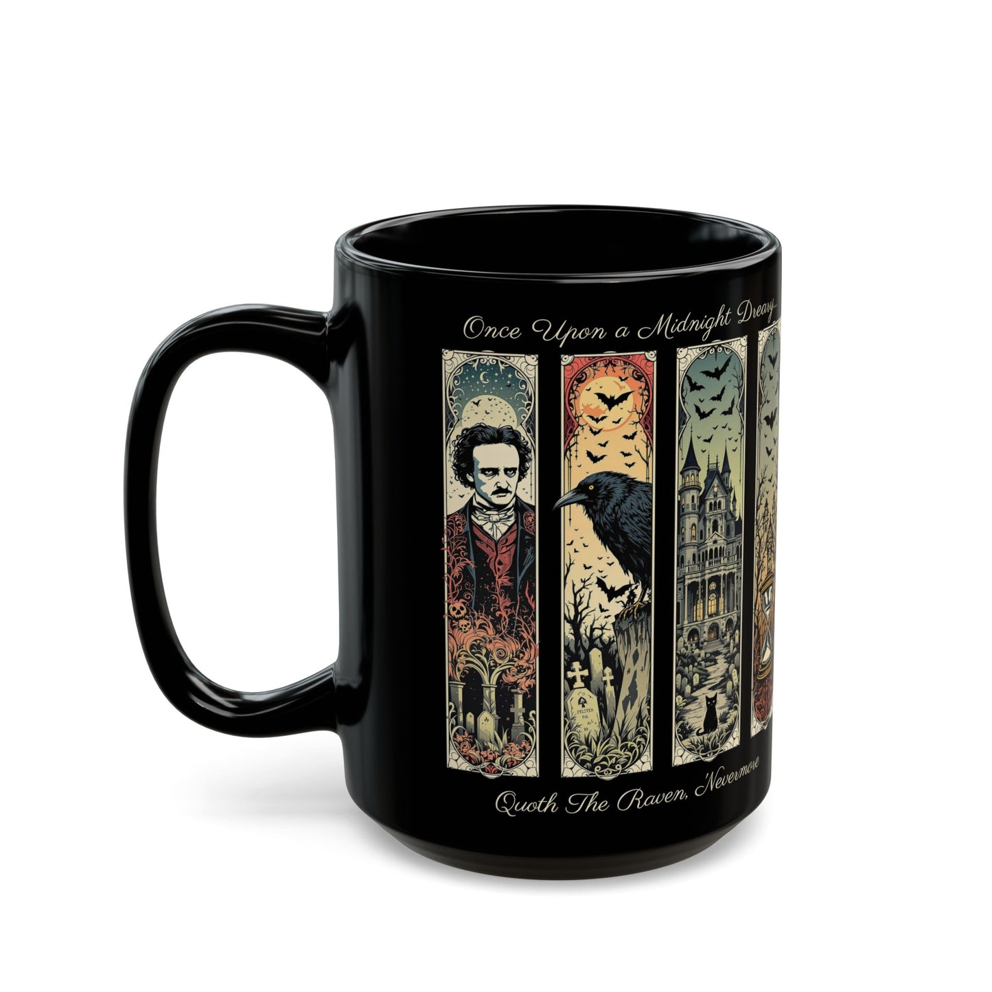 Edgar Allan Poe Mug Gothic Literary Gift For Book Lover Dark Academia Macabre Fall Coffee Cup Halloween Poetember Party Gift For Bookclub Mug Printify