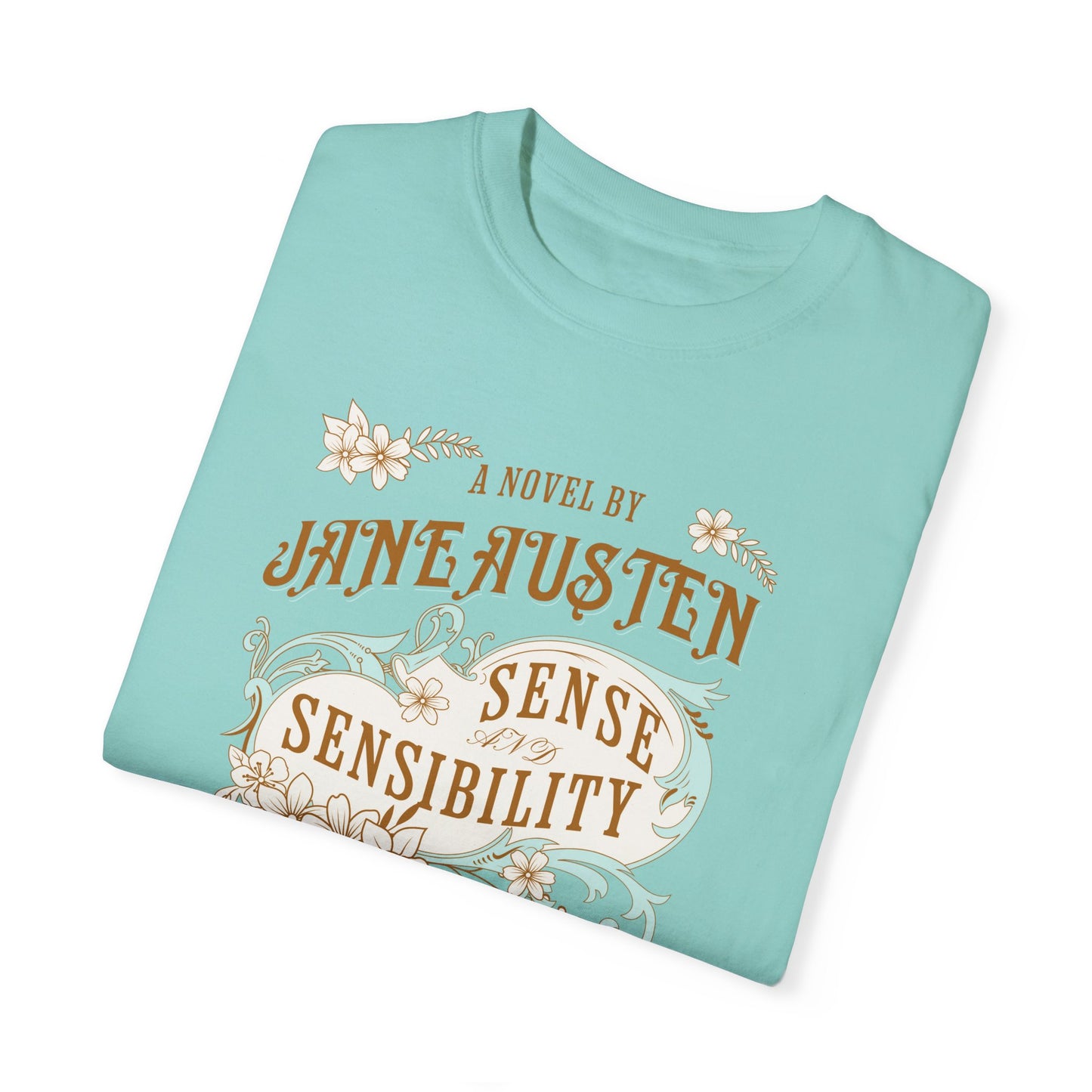 Jane Austen T-Shirt, Sense & Sensibility Historical Romance Comfort Colors Tee, Bookish Literary Jane Austen Fan Art Gift for Her, Readers, T-Shirt Printify
