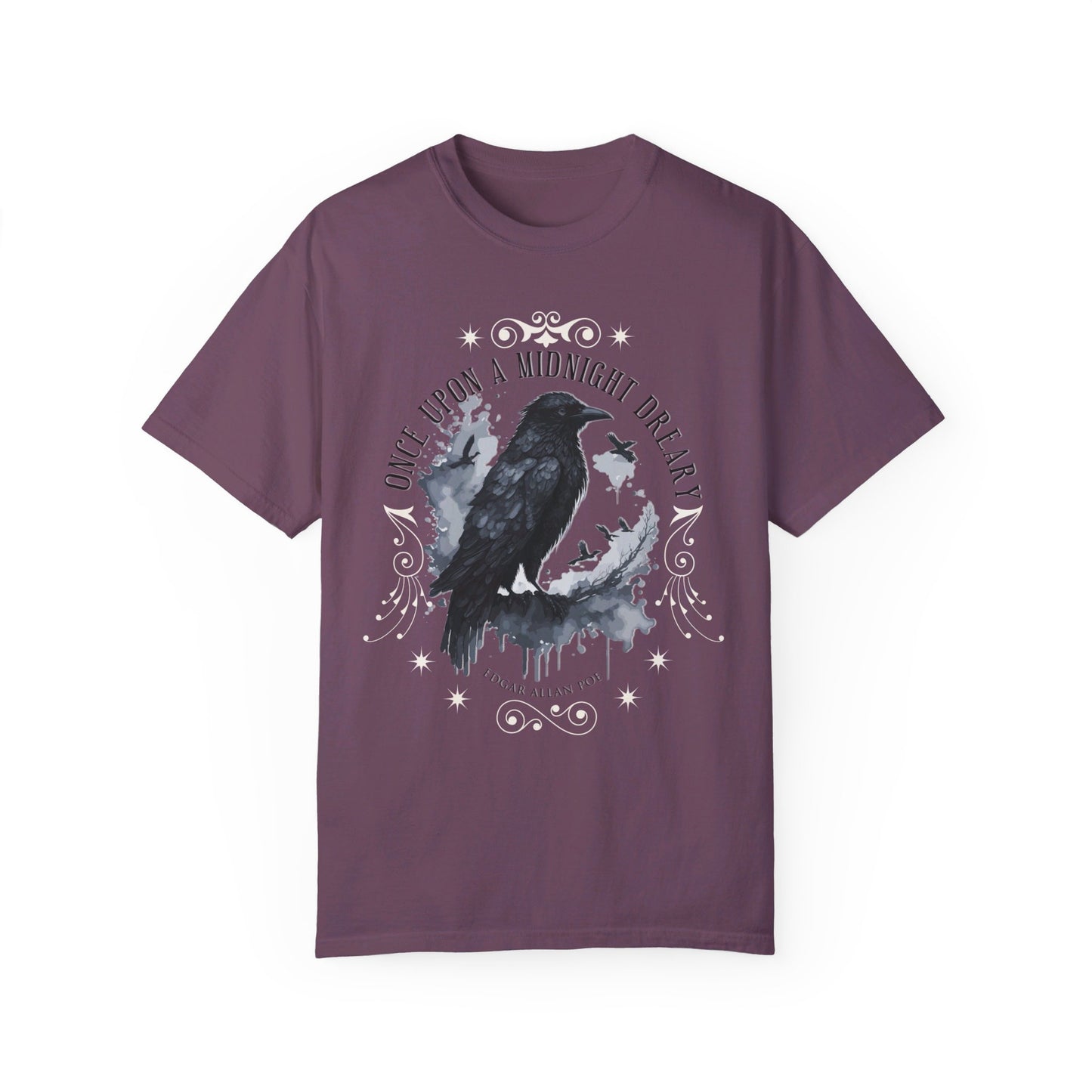Edgar Allan Poe Shirt, The Raven Nevermore Poet, Poetry Lover Tee, Book, Reading Lover Shirt, Gothic, Light Academia Gifts, Comfort Colours T-Shirt Printify Berry S