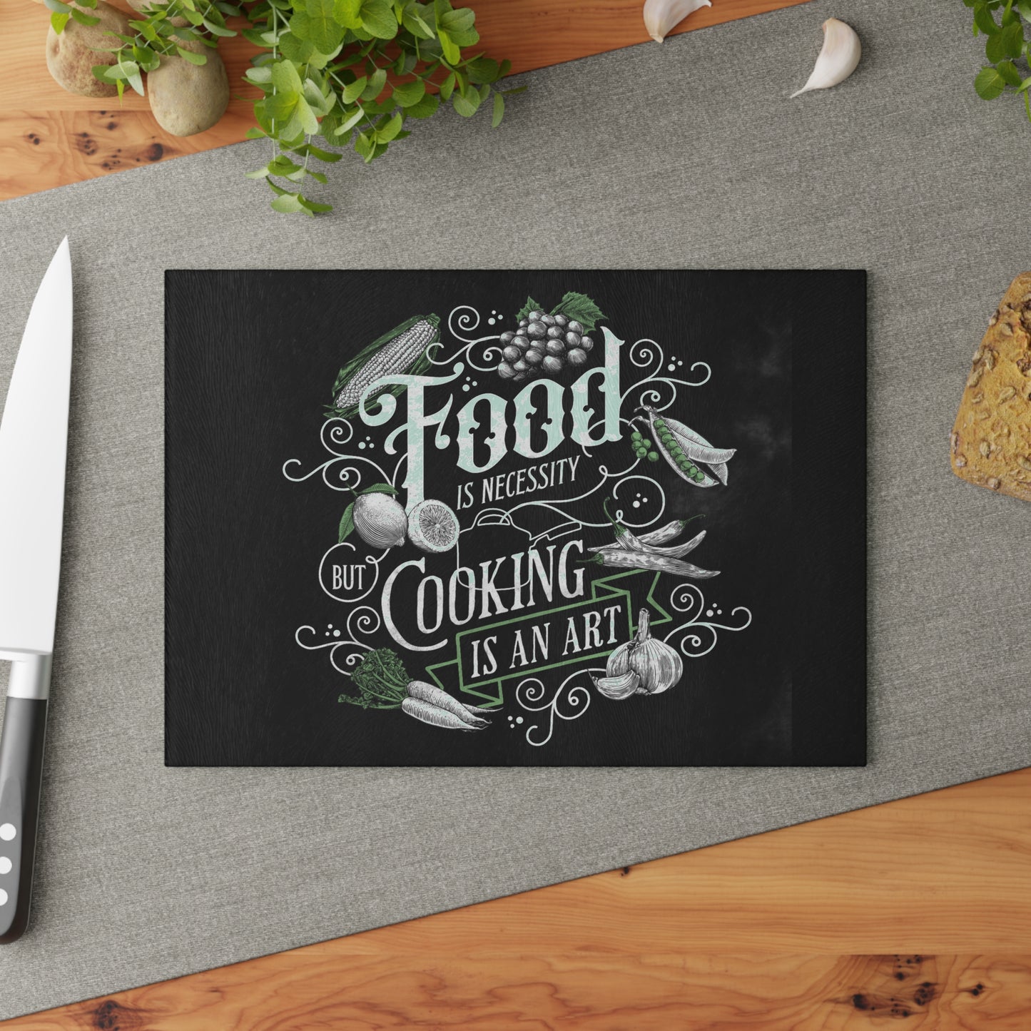 Charcuterie Board, House Warming Gift, Tempered Glass Cutting, Chopping or Serving Board, Wedding, Realtor, Shower, Host, Chef, Holi Home Decor Printify