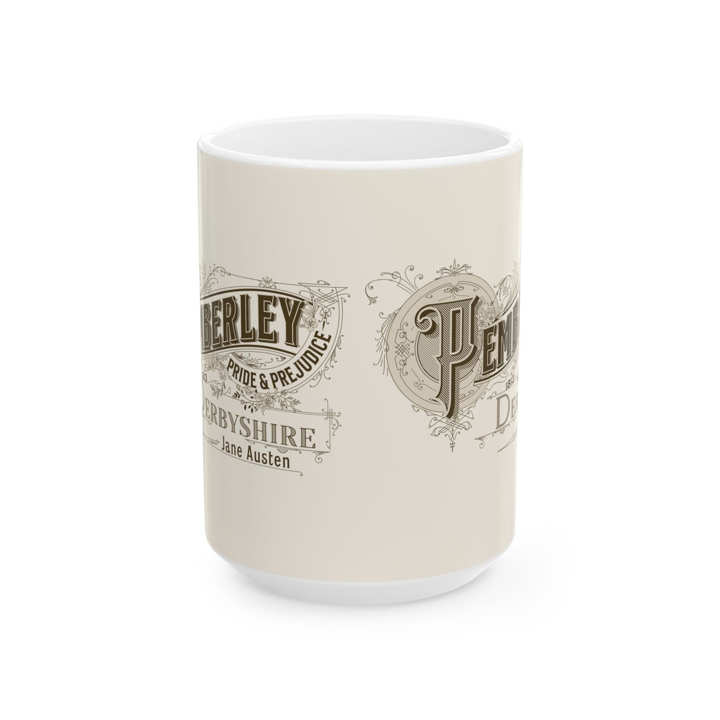 Pemberley Coffee Mug Jane Austen Gift Pride & Prejudice Gift For Jane Austen Fan Bookish Bookclub Gift Pemberly Derbyshire Fitzwilliam Darcy Mug Printify 15oz