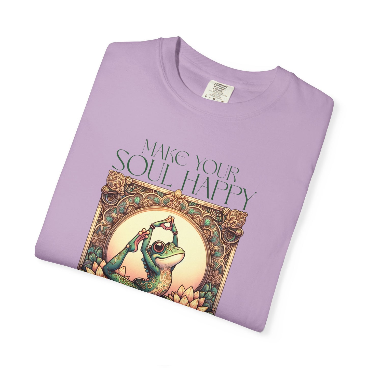 Green Yoga Frog Make Your Soul Happy Unisex T-Shirt, Casual Wear, Highlander Fan Gift,