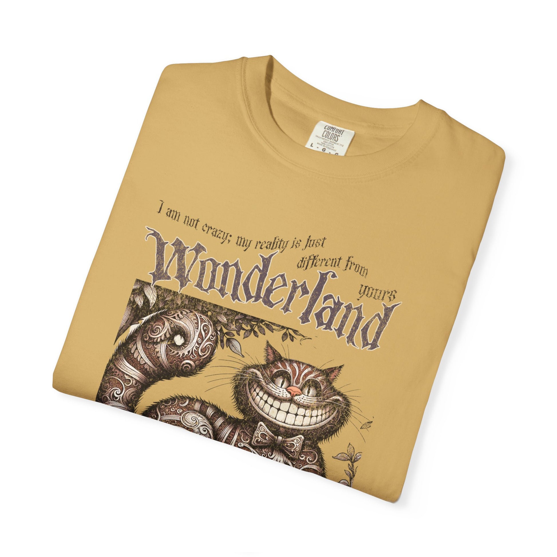 Cheshire Cat Alice in Wonderland TShirt Comfort Colors Oversized T-Shirt Dark Academia Mad Hatter Tea Party Bookish Book Lover Booktok Gift T-Shirt Printify