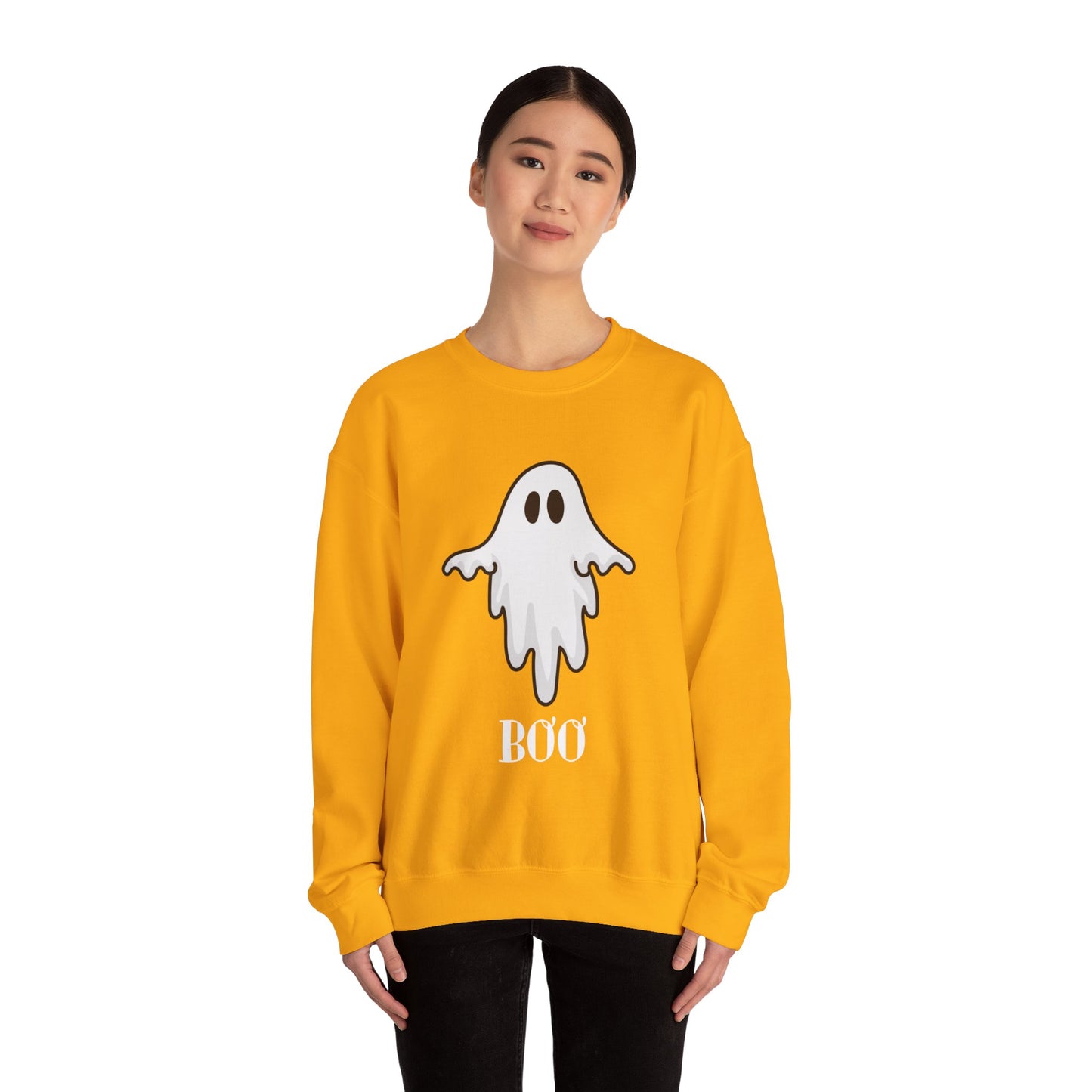 Halloween Ghost Sweatshirt, Cute Ghost Shirt, Spooky Season Sweater, Halloween Party, Autumn or Fall Style Top, Trick or Treating Style, Sweatshirt Printify