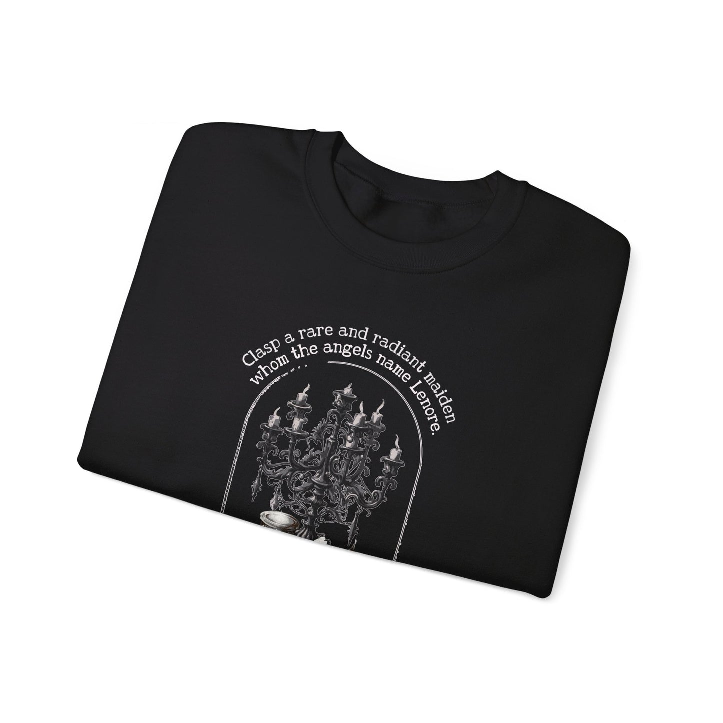 Edgar Allan Poe, Nevermore The Raven Sweatshirt, Book Lover, Halloween, Haunting Gothic Gift, Light, Dark Academia, Horror Movie Sweater Sweatshirt Printify