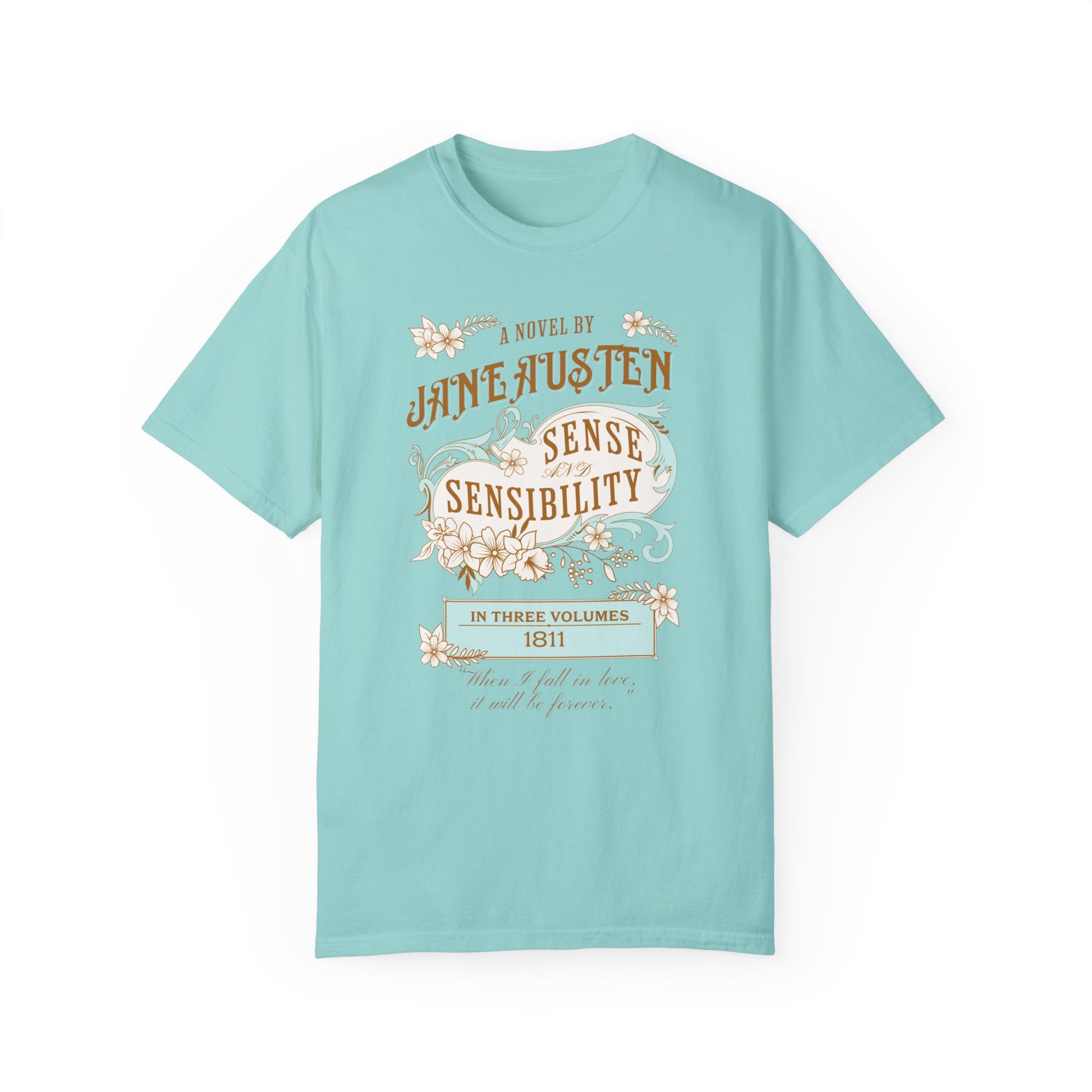 Sense and Sensibility Jane Austen Fan Gift For Historical Romance Reader T-Shirt Printify Chalky Mint S