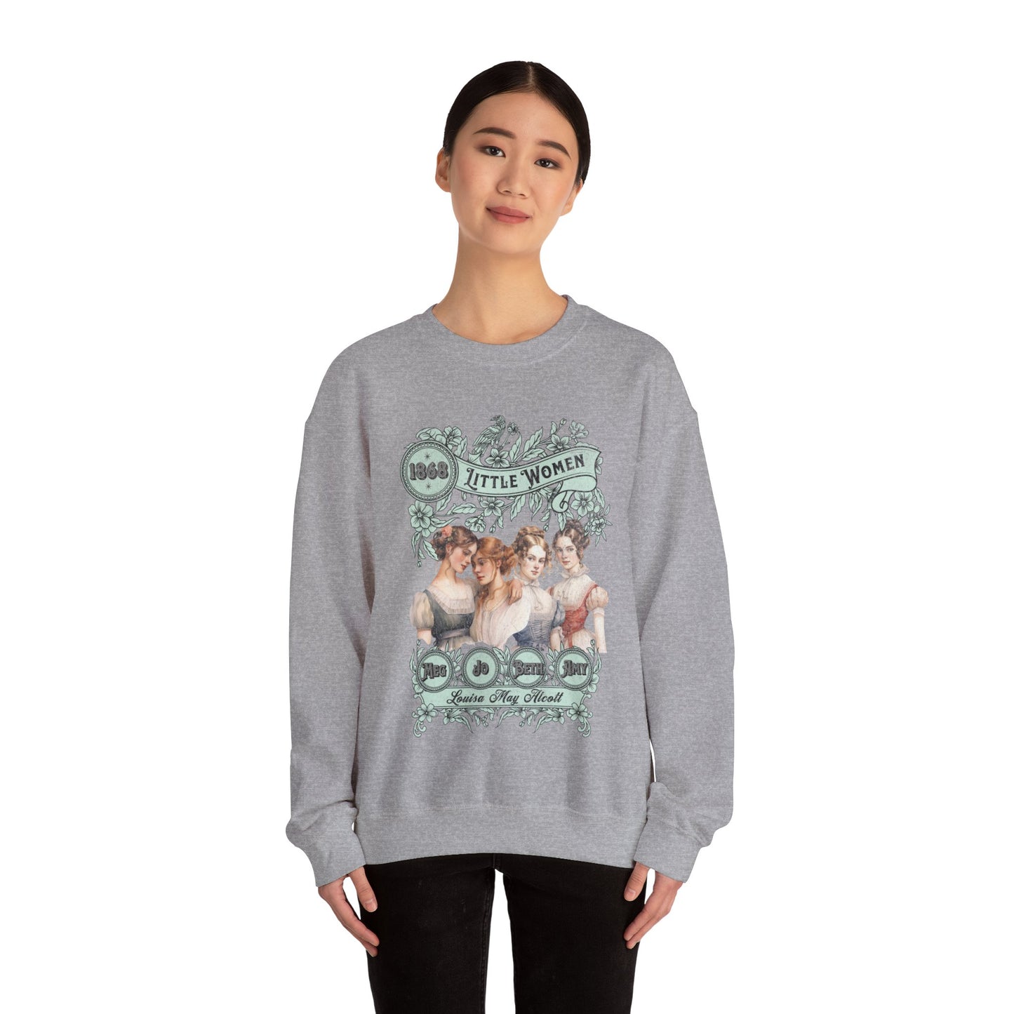 Little Women Sweatshirt, Louisa May Alcott Historical Romance Sweater, Bookish Literary Fan Art Gift, Gift for Her, Bookclub Crewneck Shirt Sweatshirt Printify
