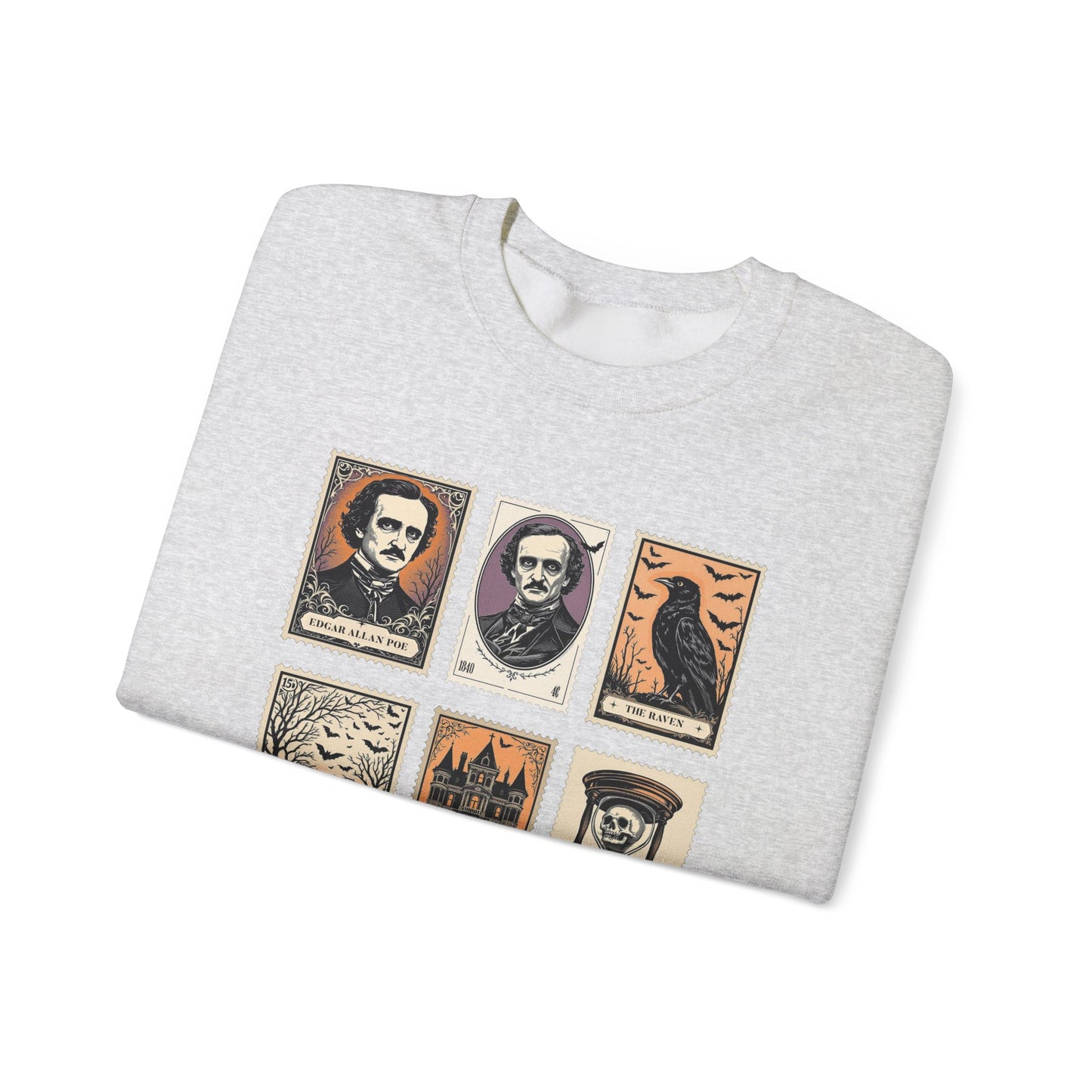 Edgar Allan Poe Sweatshirt The Raven Nevermore Gothic Horror Sweater Dark Academia Macabre Halloween Gift for Book Lovers Birthday Christmas Sweatshirt Printify