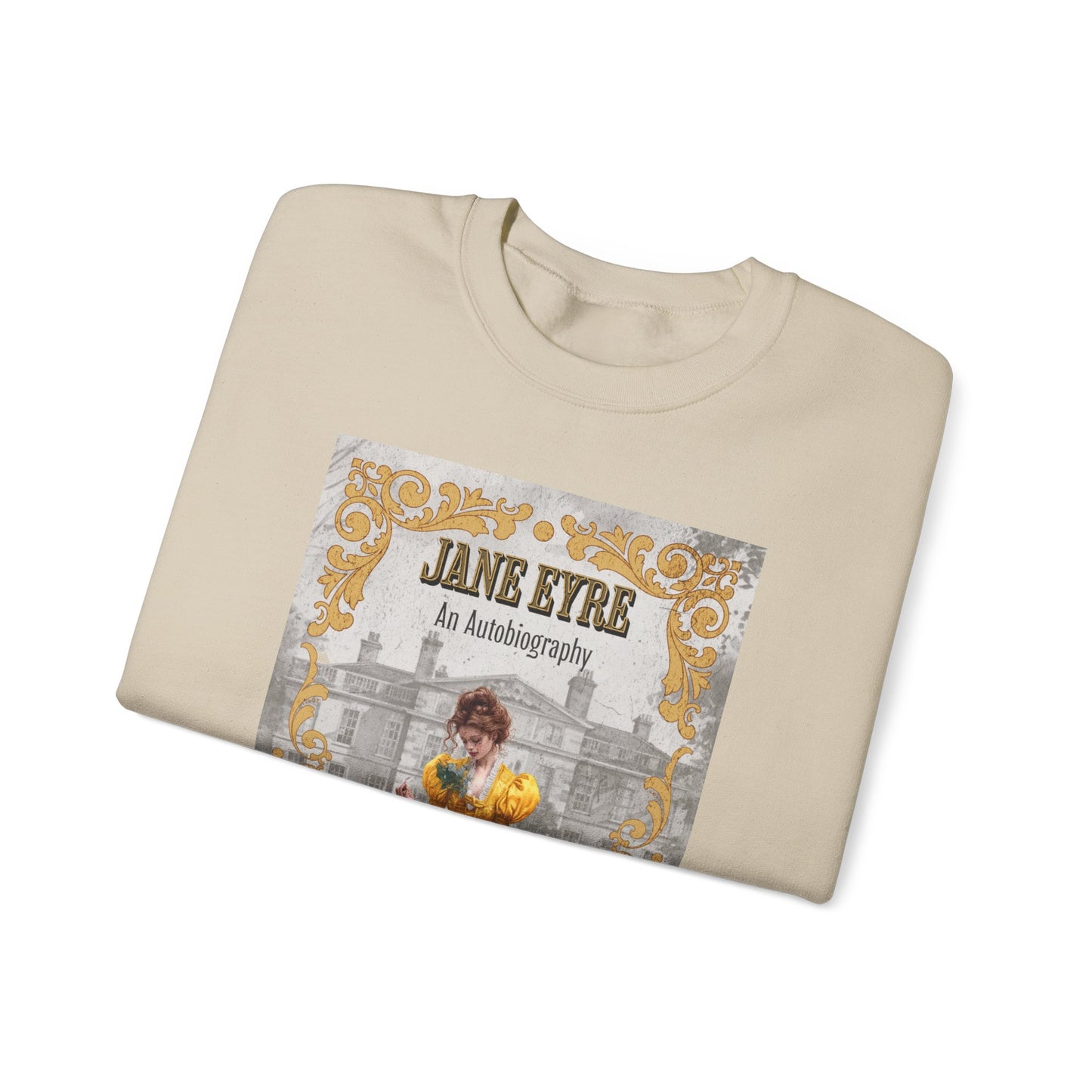 Jane Eyre Sweatshirt, Charlotte Brontë Historical Romance Sweater, Bookish Literary Brontë Sisters Fan Art Gift, Gift for Her, Readers, Sweatshirt Printify