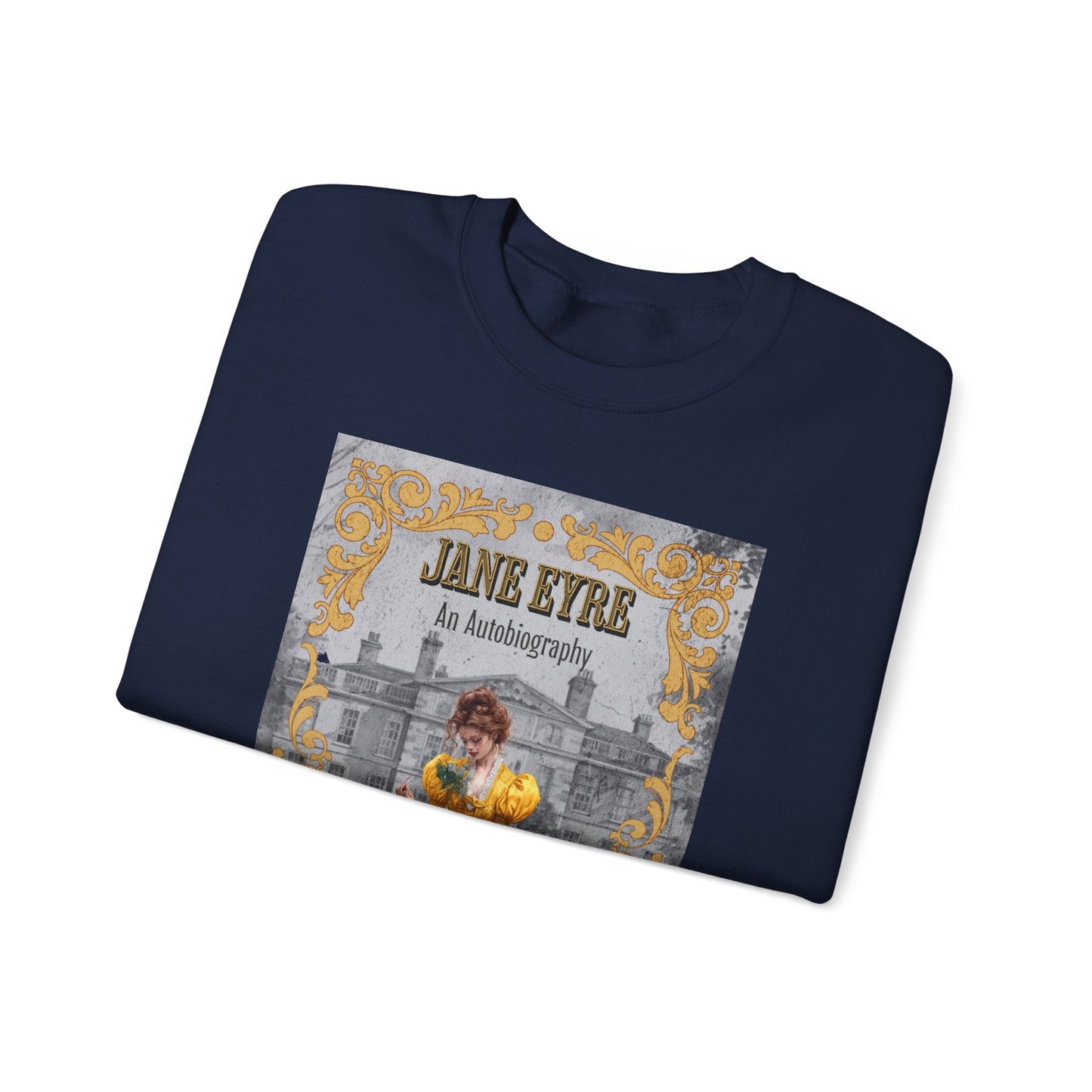 Jane Eyre Sweatshirt, Charlotte Brontë Historical Romance Sweater, Bookish Literary Brontë Sisters Fan Art Gift, Gift for Her, Readers, Sweatshirt Printify