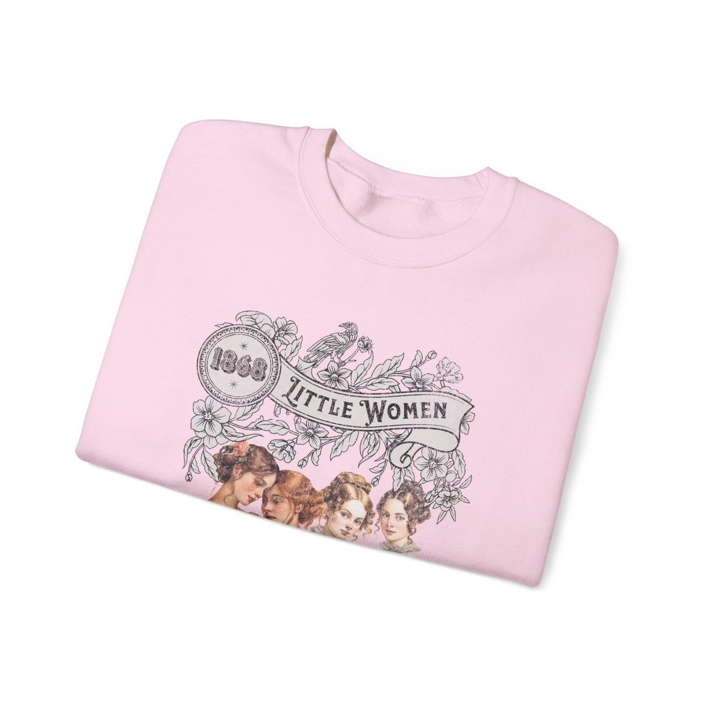Little Women Sweatshirt, Louisa May Alcott Historical Romance Sweater, Bookish Literary Fan Art Gift, Gift for Her, Bookclub Crewneck Shirt Sweatshirt Printify