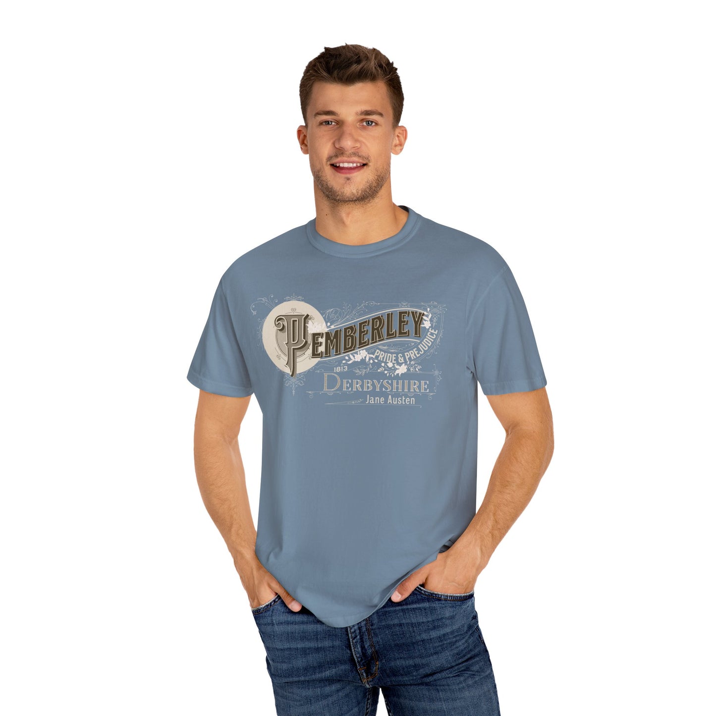 Pemberley TShirt Jane Austen Shirt Pride And Prejudice Gift For Jane Austen Fan Bookish Bookclub Gift Pemberly Derbyshire Fitzwilliam Darcy T-Shirt Printify