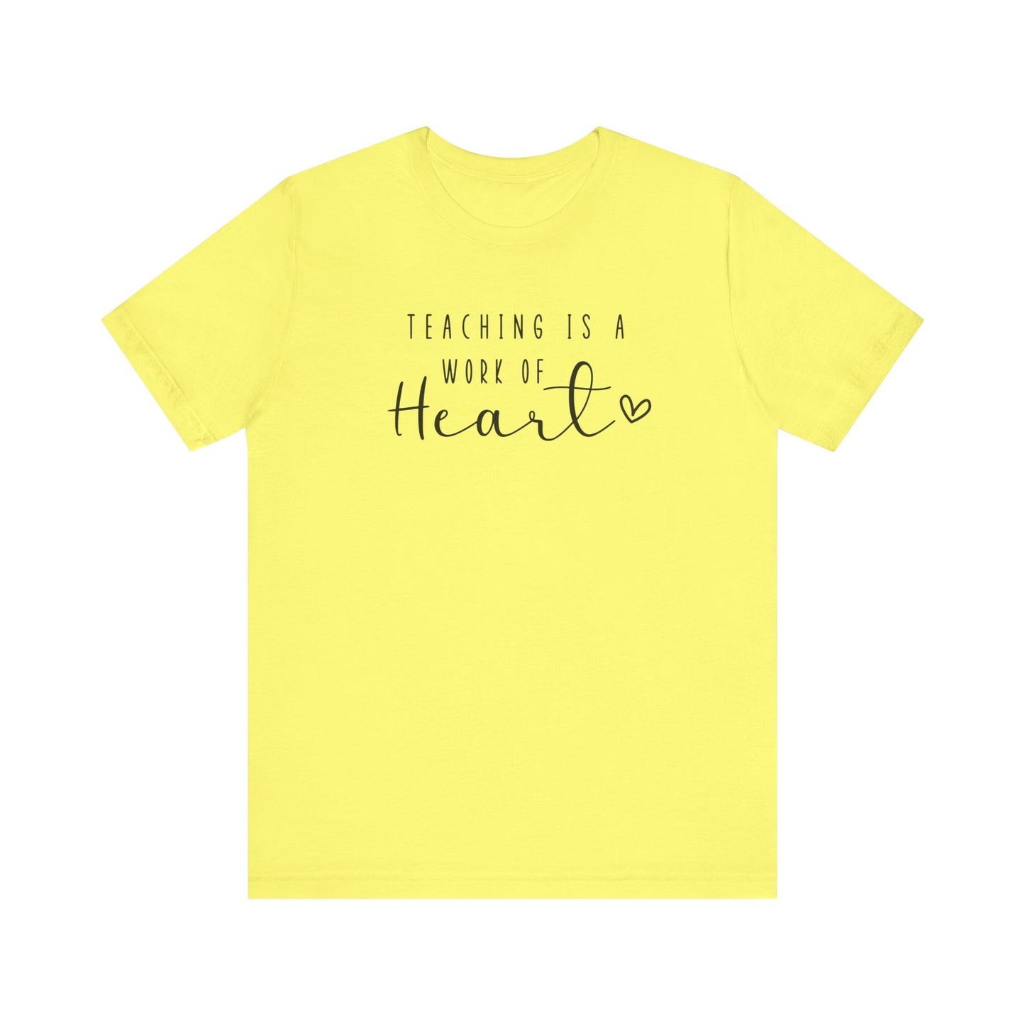 Cute Teacher TShirt Gift, Education Tee, Elementary School Teacher Appreciation, Funny Back To School Shirt, Teacher T-Shirt, Teacher Love T-Shirt Printify Yellow XS