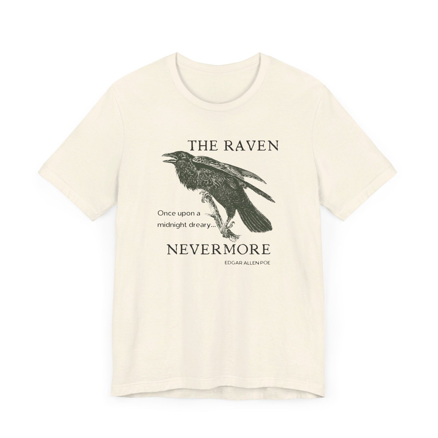 Halloween Vintage The Raven TShirt, Spooky Season Tee, Trick or Treating Shirt, Halloween Party T-Shirt, Edgar Allen Poe, Nevermore, Gothic T-Shirt Printify