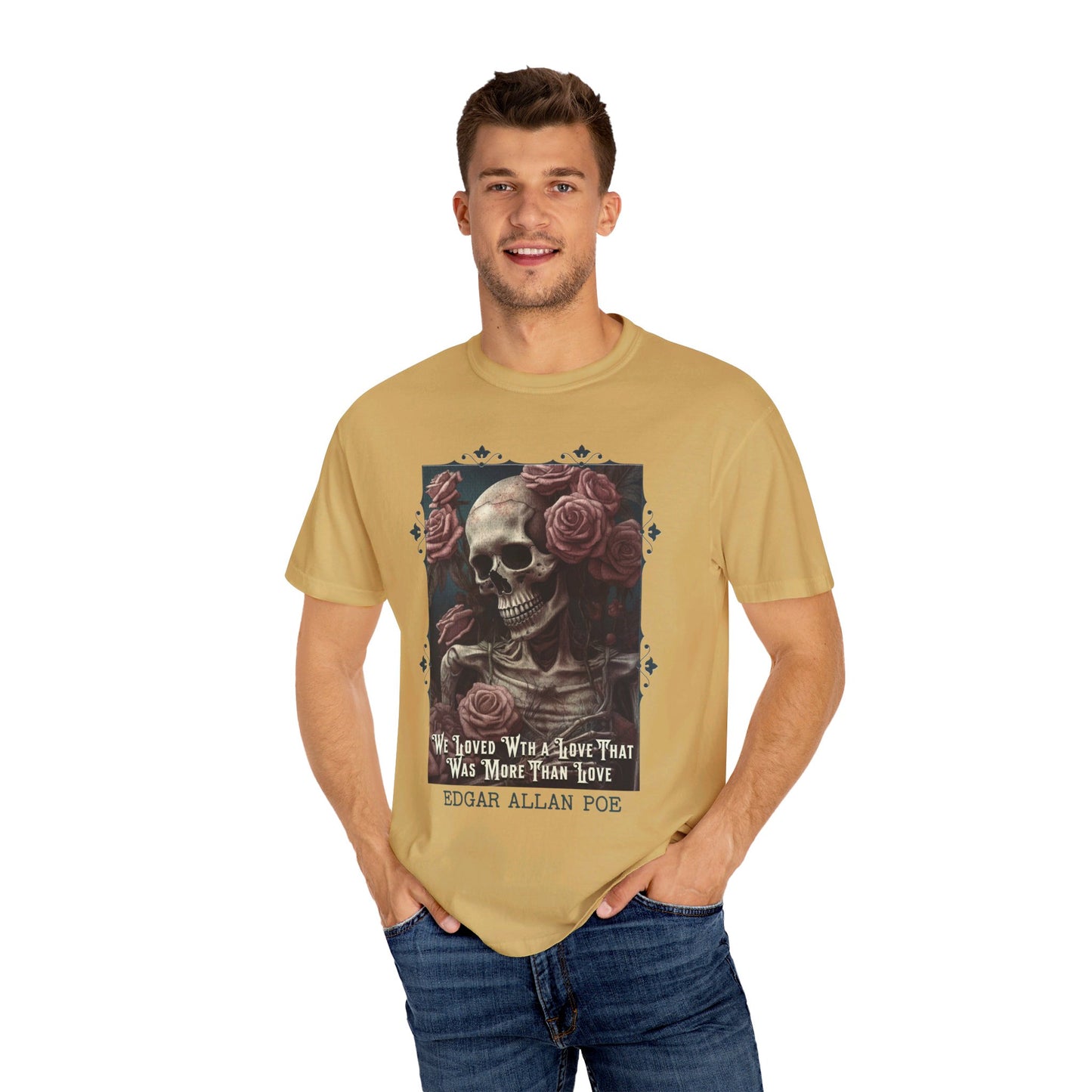 Edgar Allan Poe T-Shirt, Annabel-Lee Novel Vintage Book, Reading Lover Shirt, Halloween, Gothic, Light Academia Gift, Comfort Colours TShirt T-Shirt Printify
