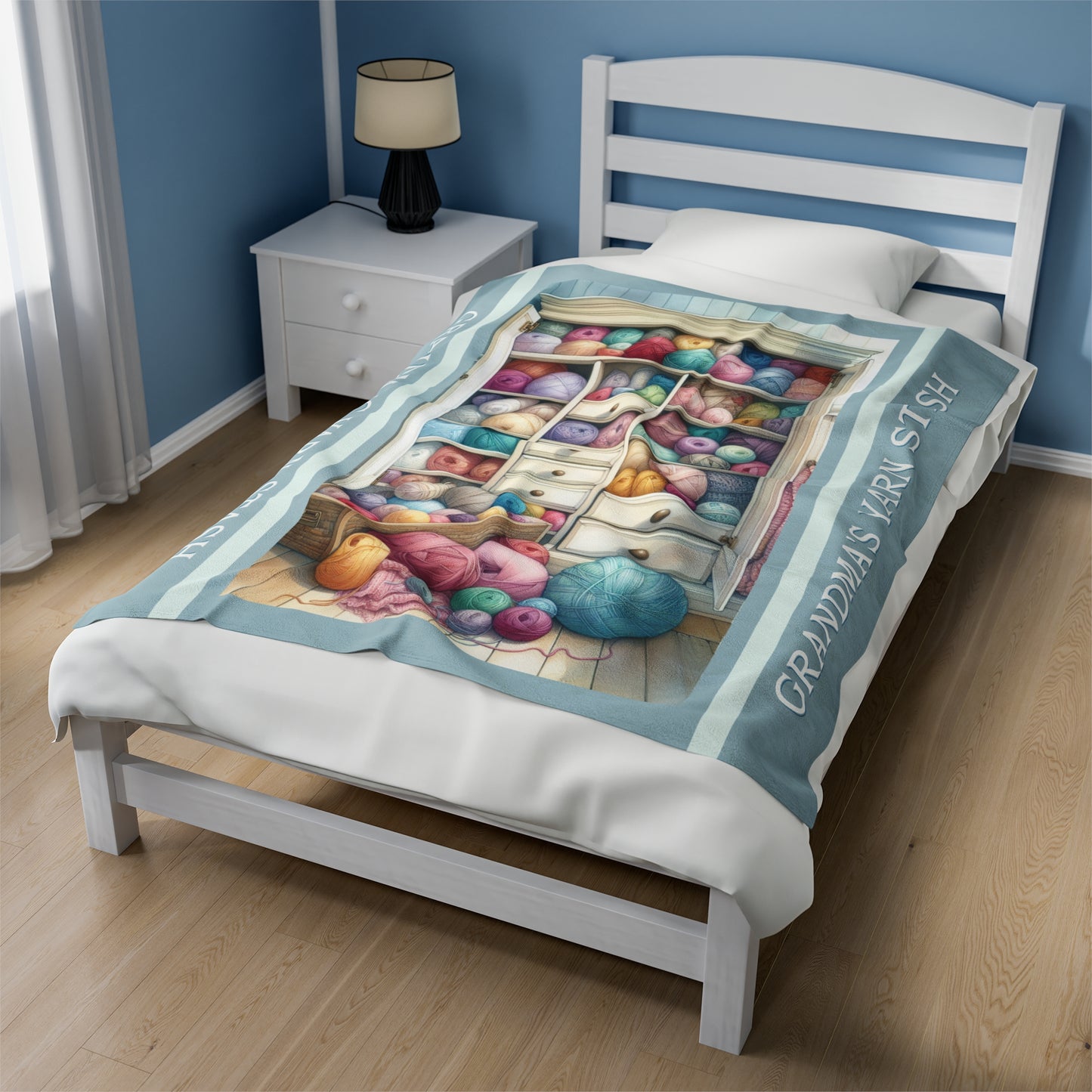Yarn Blanket Velveteen Plush Blanket All Over Prints Printify