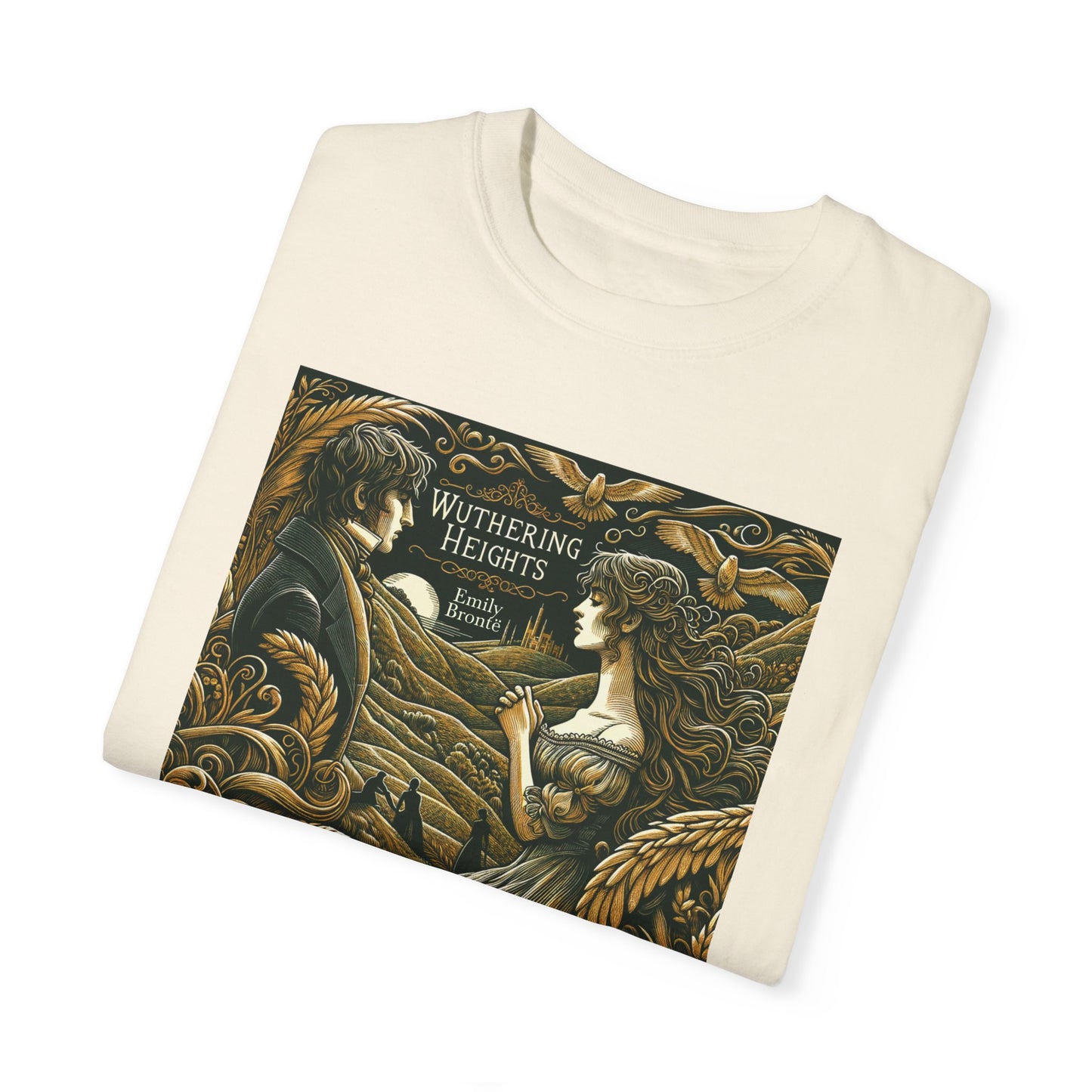 Wuthering Heights T-Shirt Emily Brontë Romantasy Literarure Shirt Bookish Academia Gift For Her Birthday Heathcliffe Bookclub Booknerd Tee T-Shirt Printify