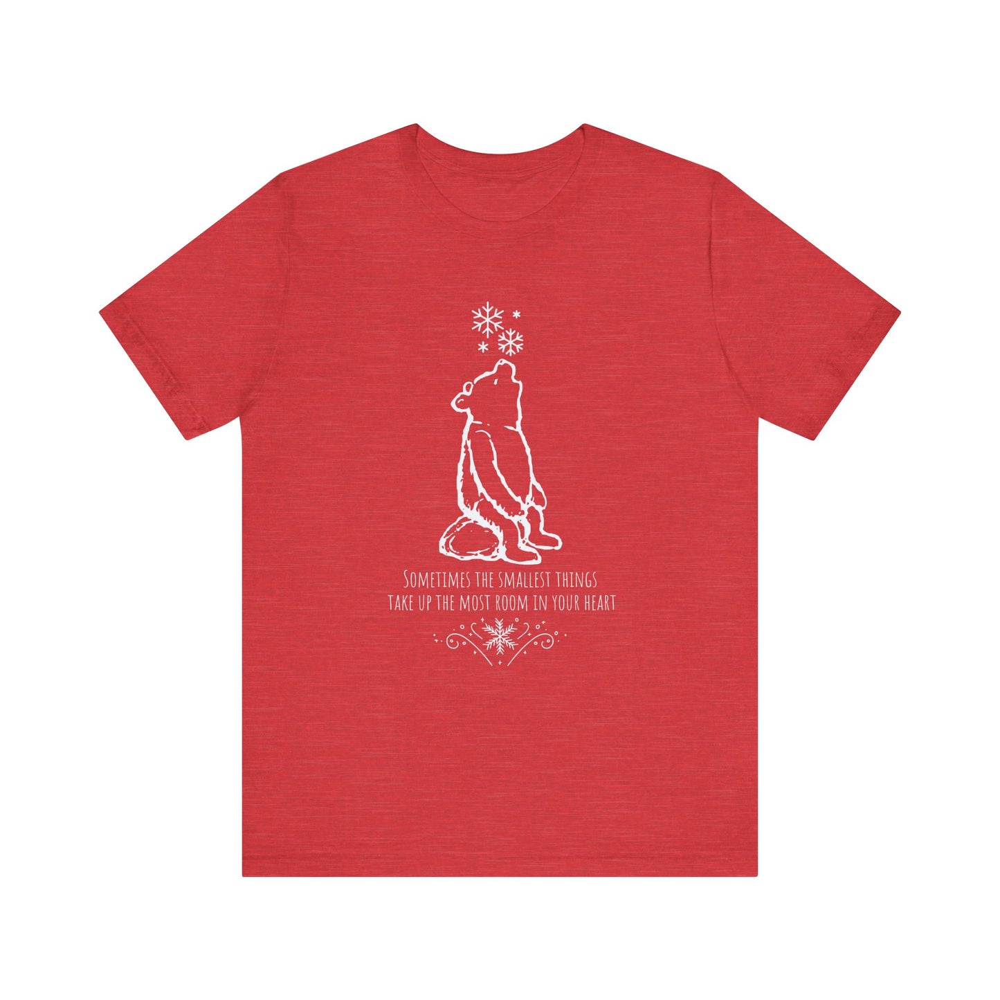 Winnie The Pooh Christmas Shirt, Pooh Bear Holiday T-Shirt, Family Matching Christmas Vacation Tshirts, A.A. Milne Shirt, Book Lover Gifts T-Shirt Printify Heather Red XS
