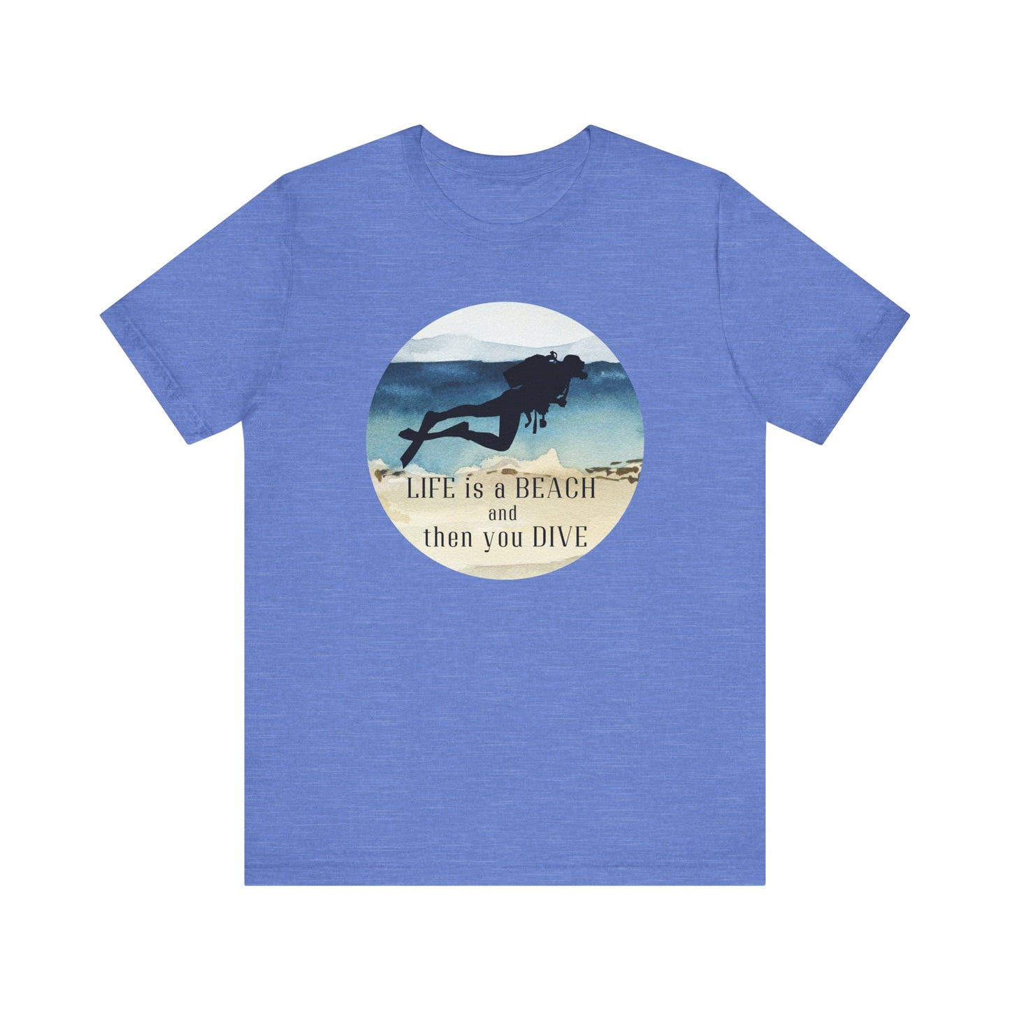 Scuba Diving Gift, Scuba Diving Shirt, Scuba Diver Gift, Scuba Lover Gift, Ocean Lover TShirt Gifts For Scuba Divers, Water Fun Tee, Snorke T-Shirt Printify Heather Columbia Blue XS