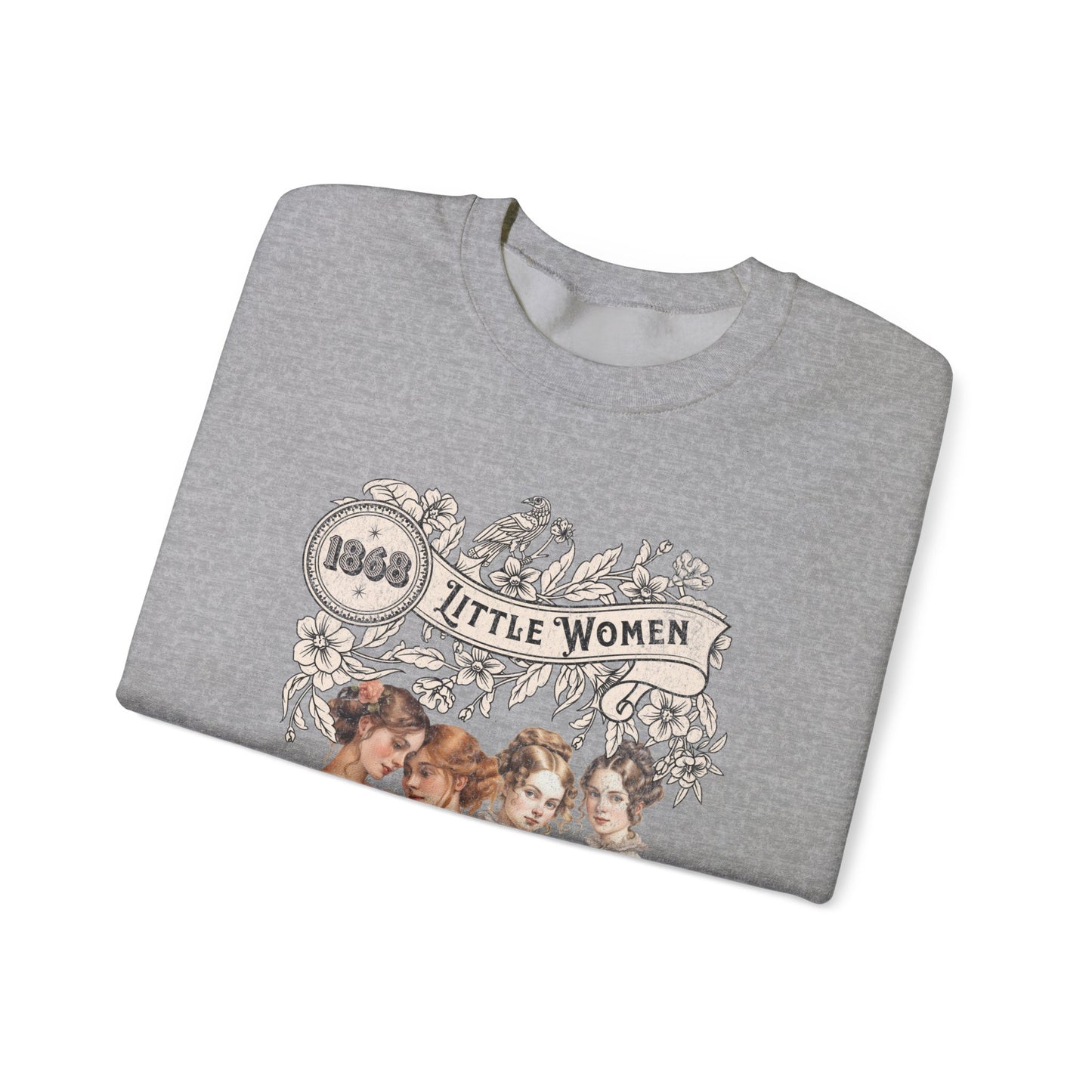 Little Women Sweatshirt, Louisa May Alcott Historical Romance Sweater, Bookish Literary Fan Art Gift, Gift for Her, Bookclub Crewneck Shirt Sweatshirt Printify
