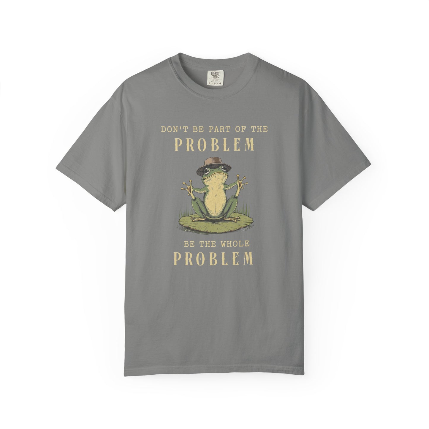Funny Frog T-Shirt Retro Self Care Froggy Meme Shirt Vintage Frog And Toad Aesthetic Frog Lover Gift For Her Birthday Viral Trendy Shirt T-Shirt Printify Granite S