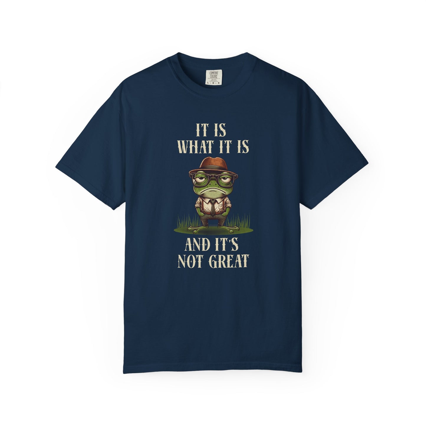 Funny Frog T-Shirt Retro Self Care Froggy Meme Shirt Vintage Frog And Toad Aesthetic Frog Lover Gift For Her Birthday Viral Trendy Shirt T-Shirt Printify True Navy S