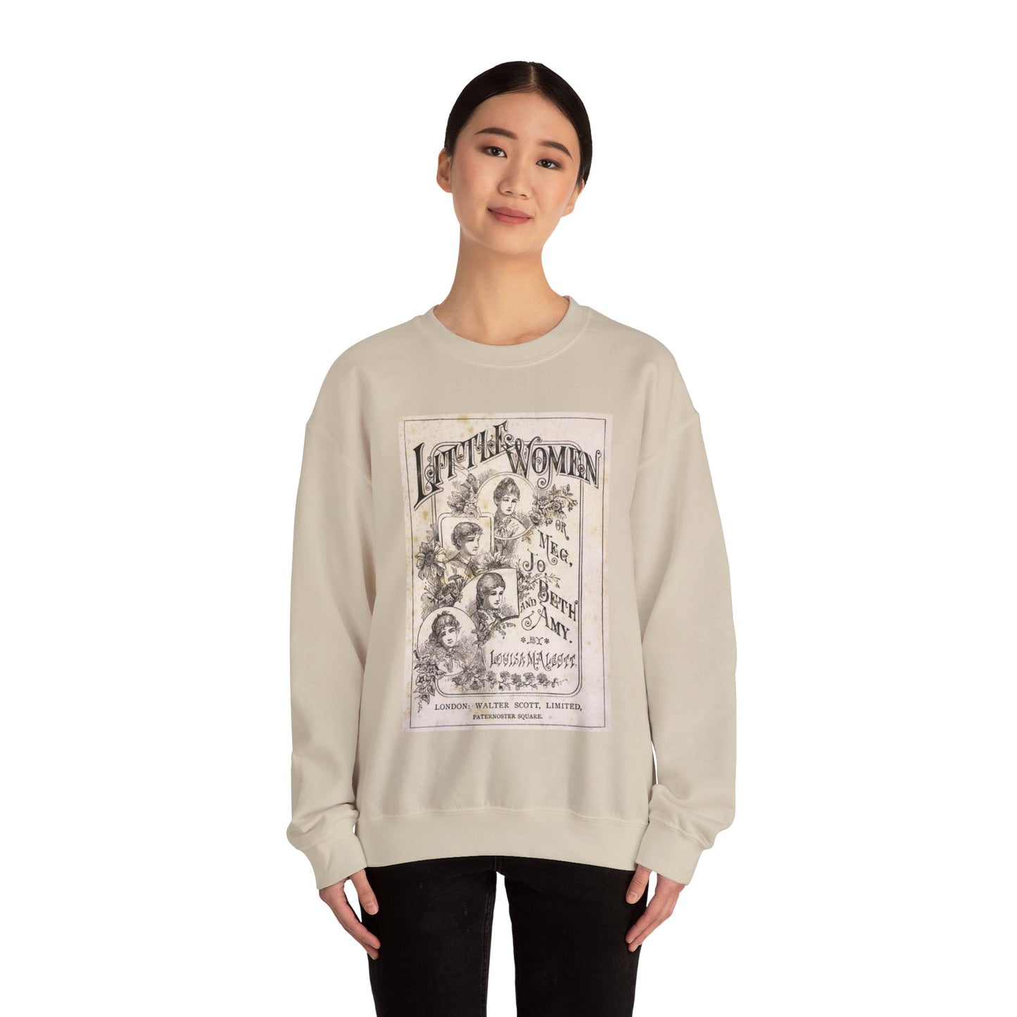 Little Women Sweatshirt, Louisa May Alcott Historical Romance Sweater, Bookish Literary Fan Art Gift, Gift for Her, Bookclub Crewneck Shirt Sweatshirt Printify